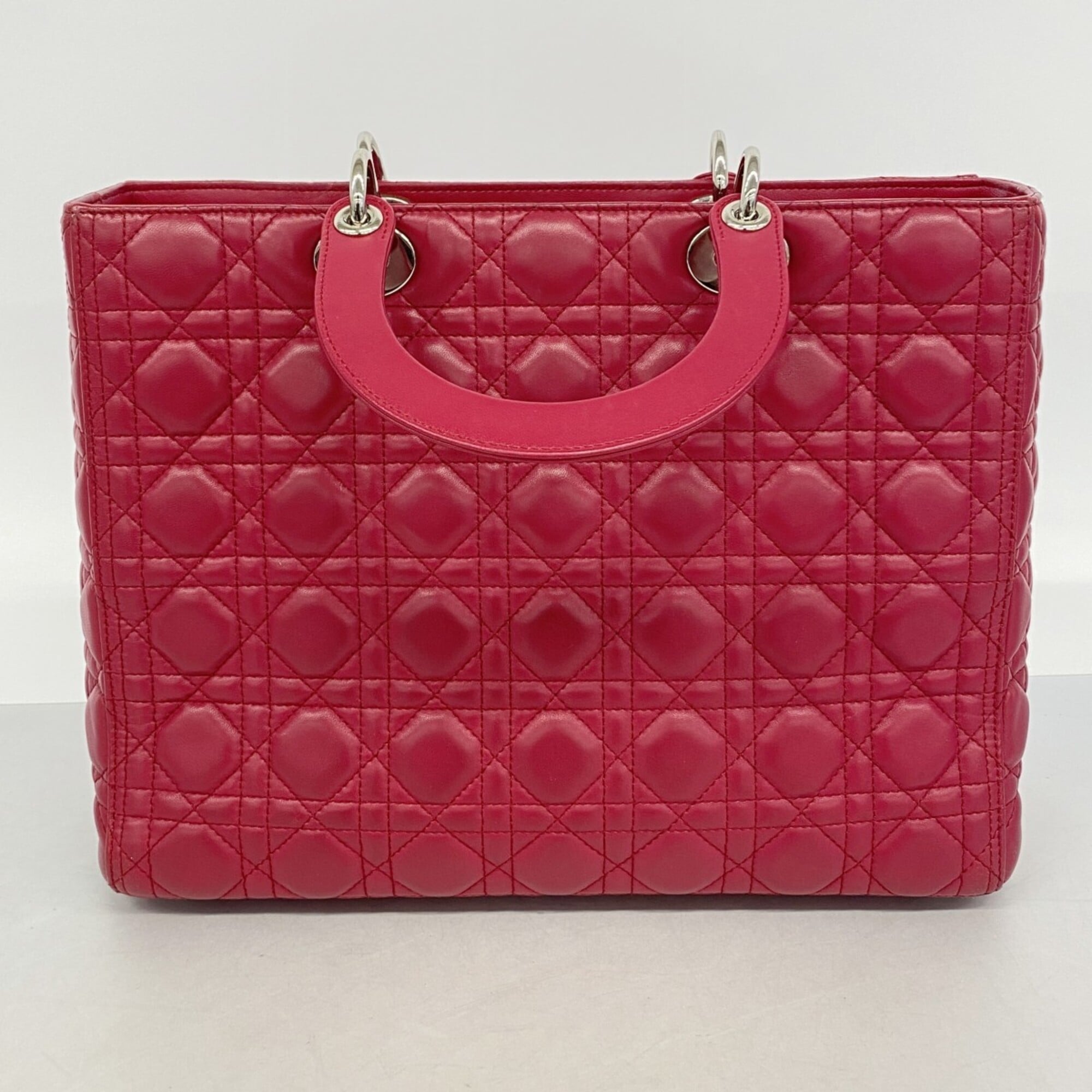 Christian Dior Red Color Leather Handbag (Pre-Owned)