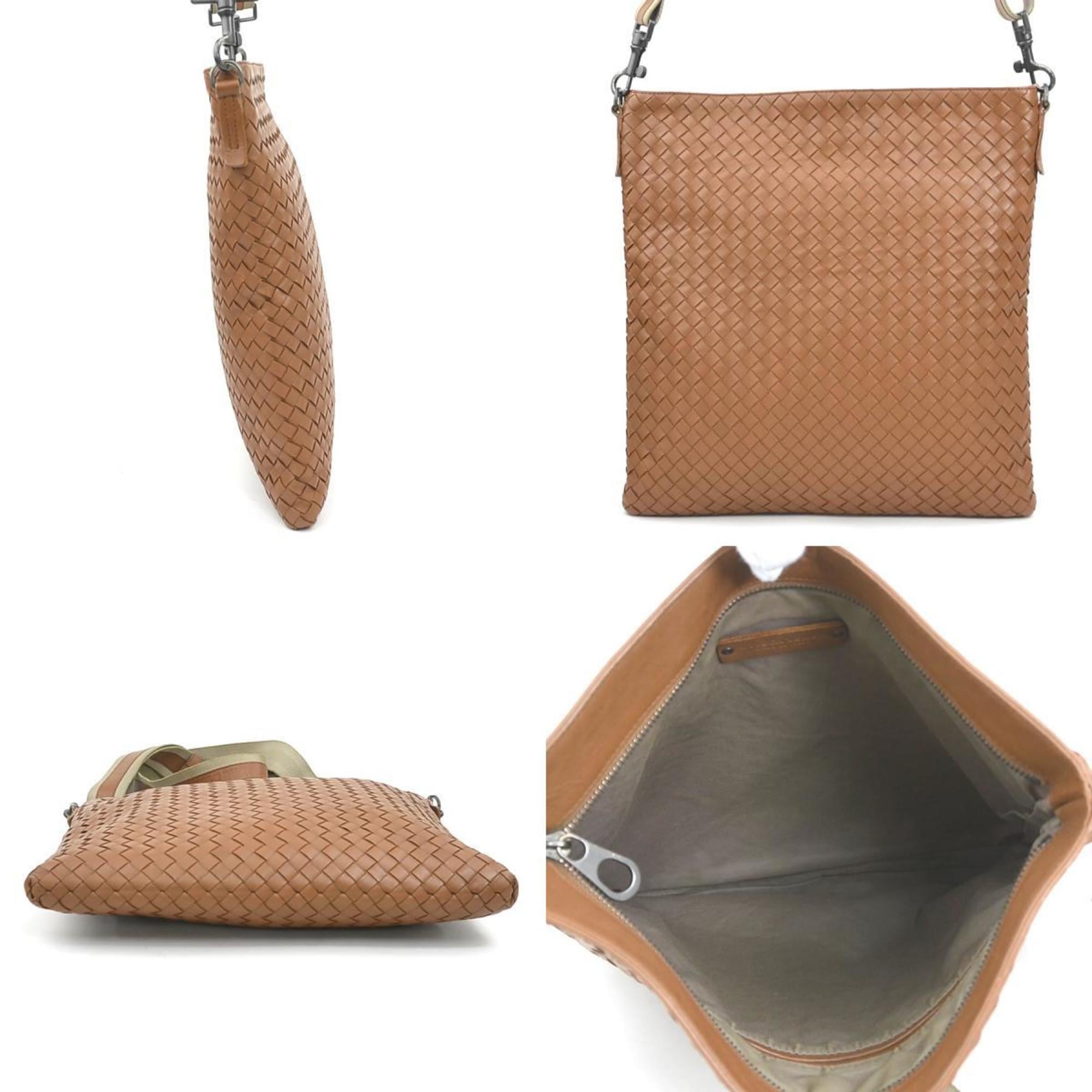 Bottega Veneta Brown Intrecciato Shoulder Bag (Pre-Owned)