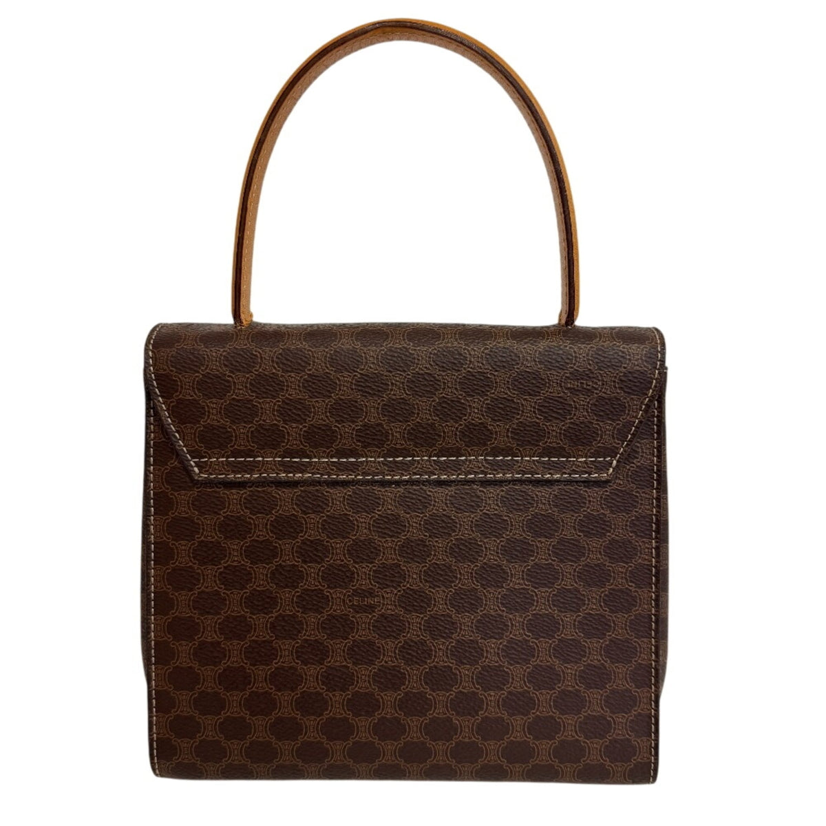 Celine Macadam Brown Leather Handbag (Pre-Owned)