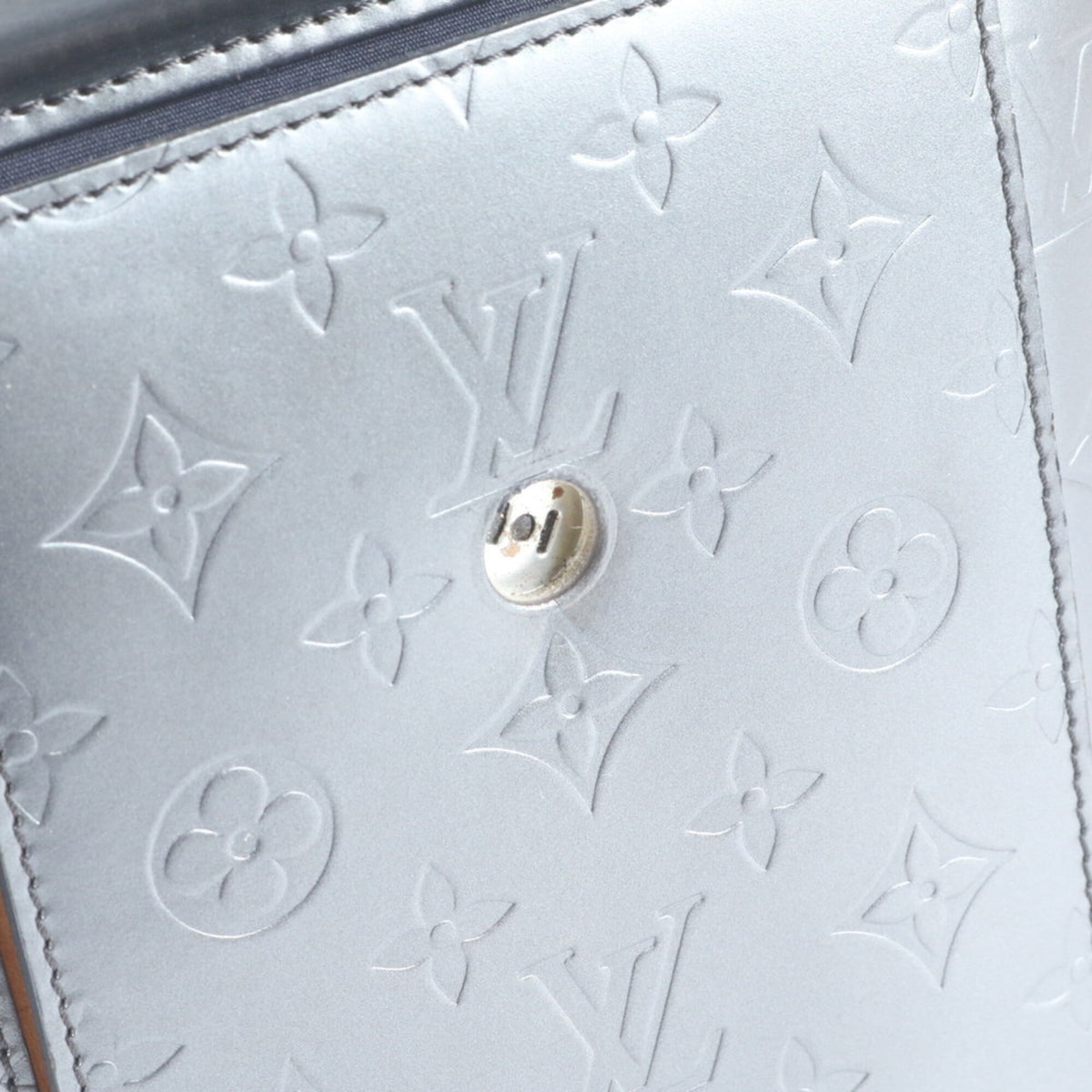 Louis Vuitton Blue Leather Shoulder Bag Tote Bag (Pre-Owned)