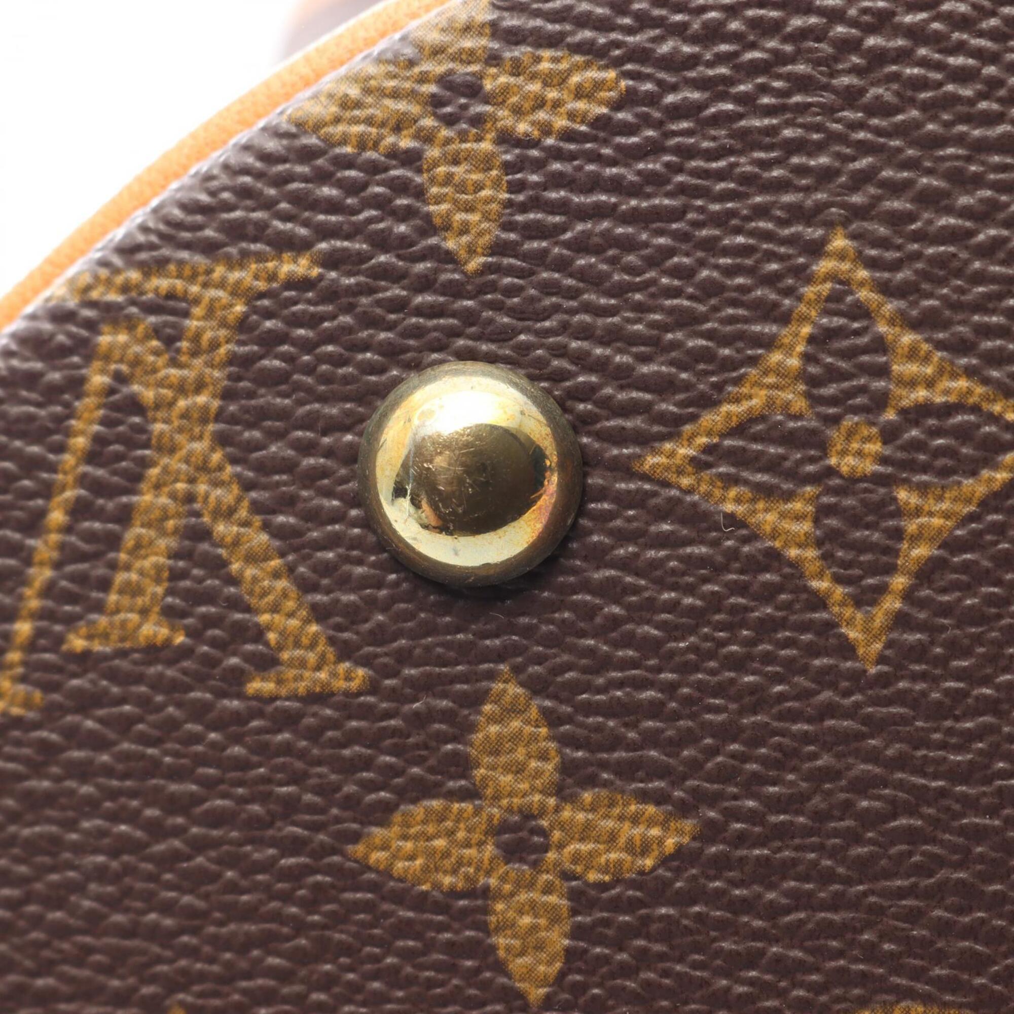 Louis Vuitton Monogram Brown Coated Canvas Leather Handbag (Pre-Owned)