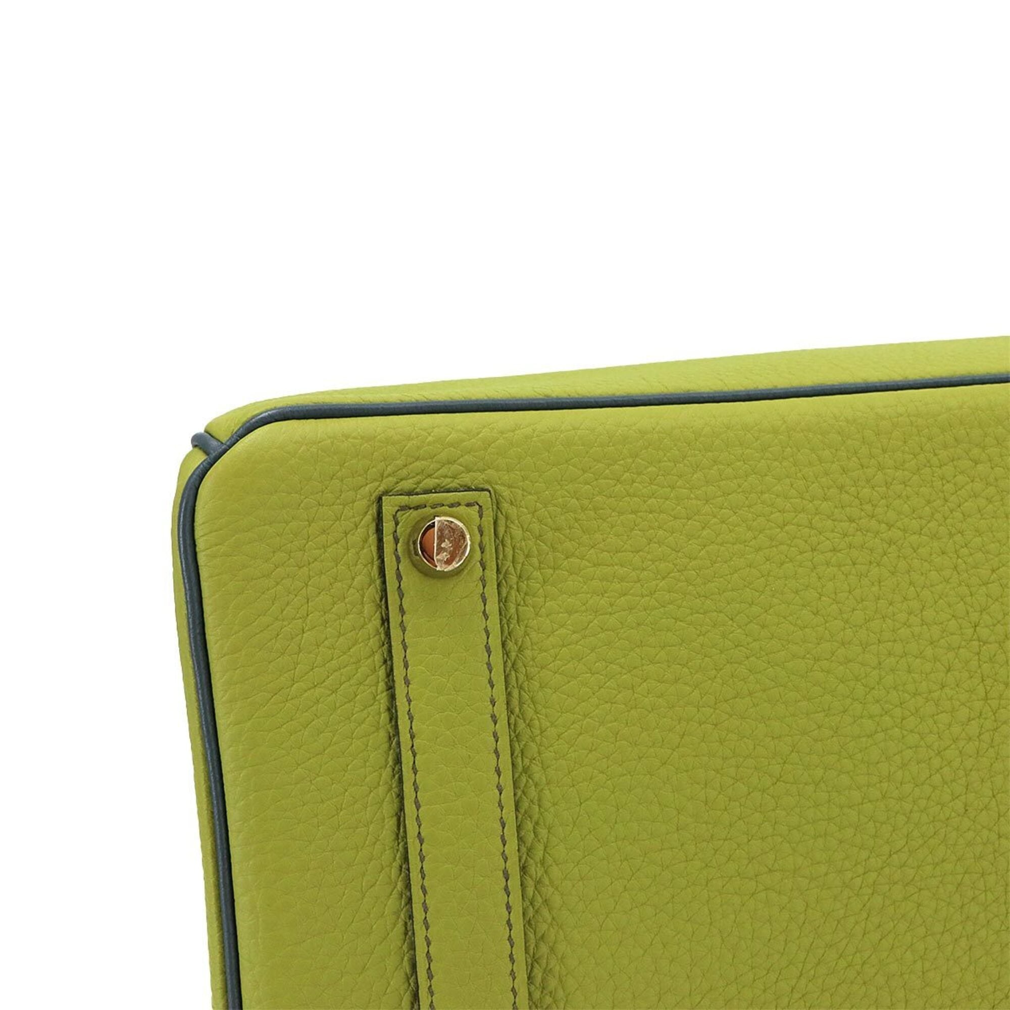 Hermes Green Togo Leather Handbag (Pre-Owned)