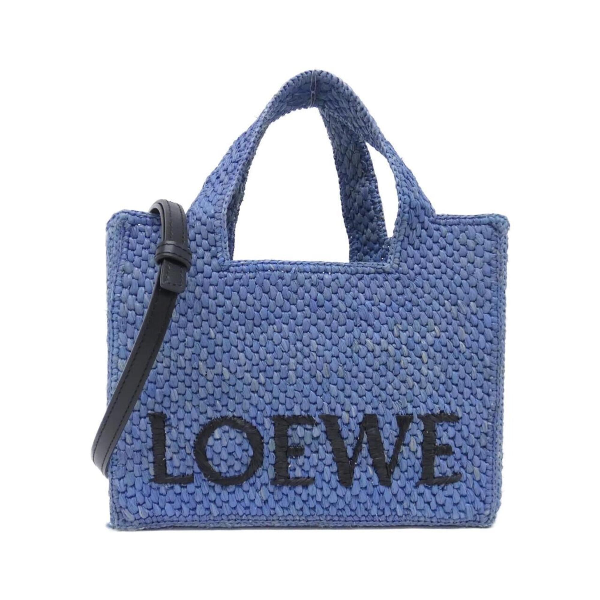 Loewe Light Blue Raffia Tote Bag (Pre-Owned)