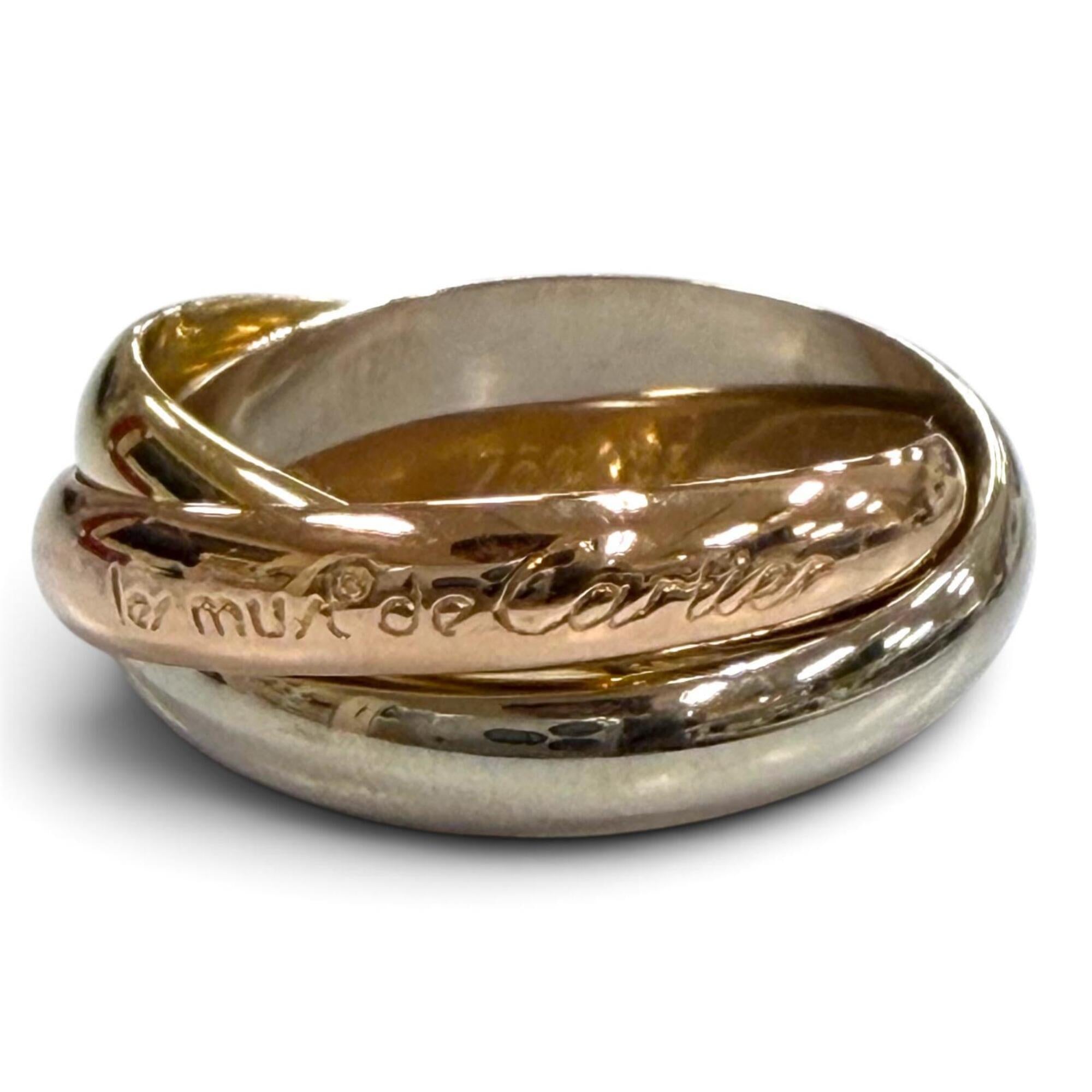 Cartier Pink Gold White Gold Yellow Gold Yellow Gold (18K) Pink Gold (18K) White Gold (18K) Band Ring (Pre-Owned)