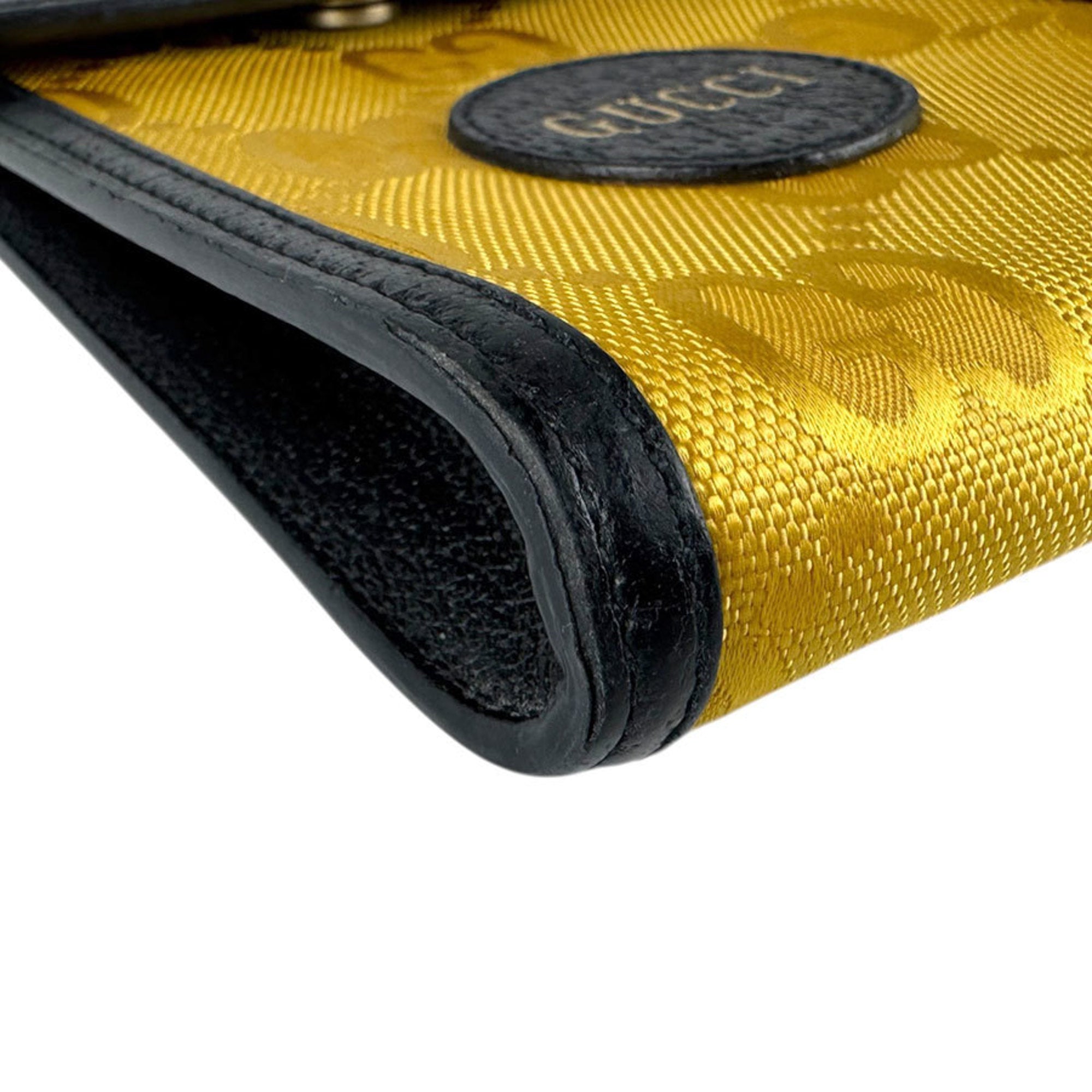 Gucci Black Yellow Nylon Leather Shoulder Bag (Pre-Owned)