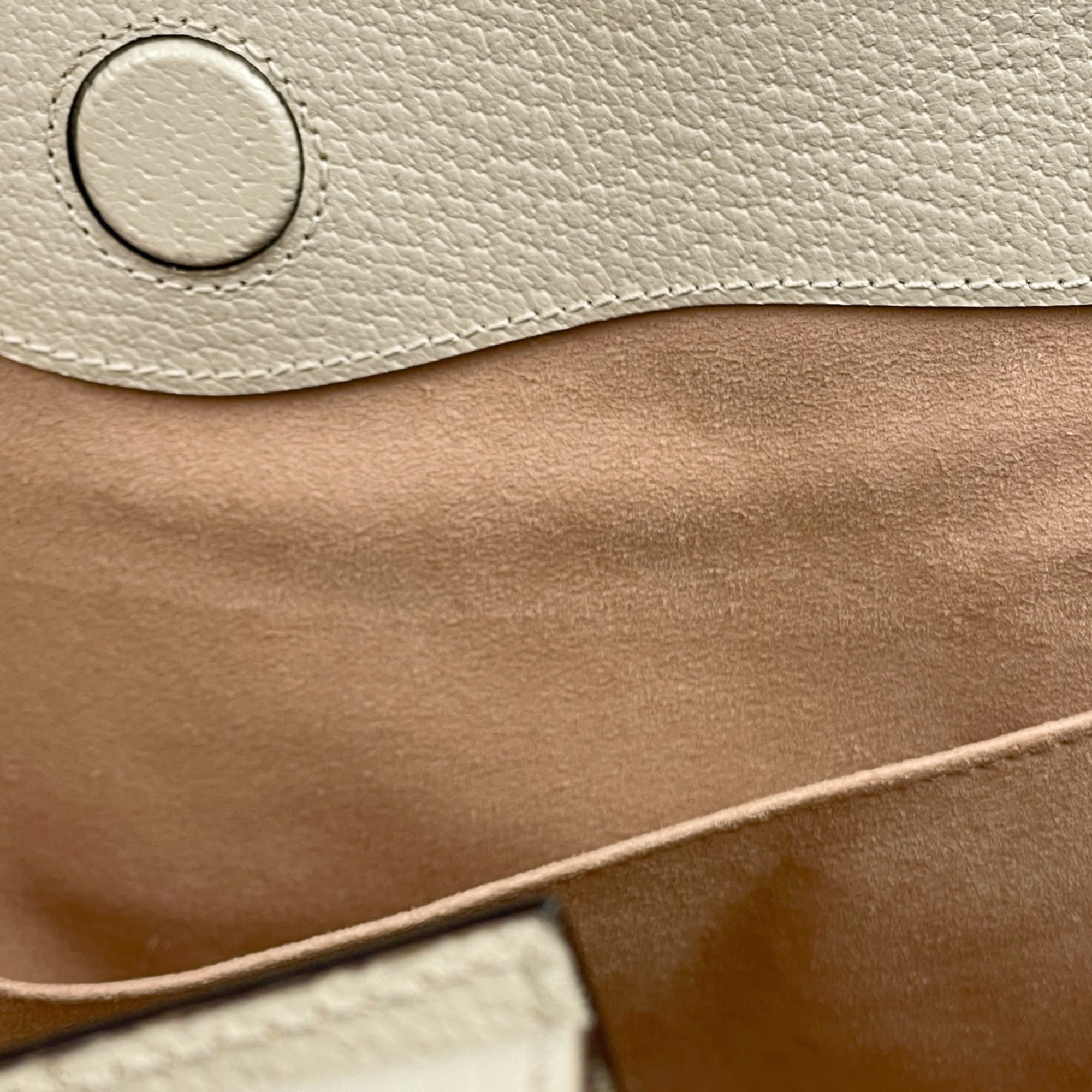 Gucci Beige White Coated Canvas Leather Tote Bag (Pre-Owned)