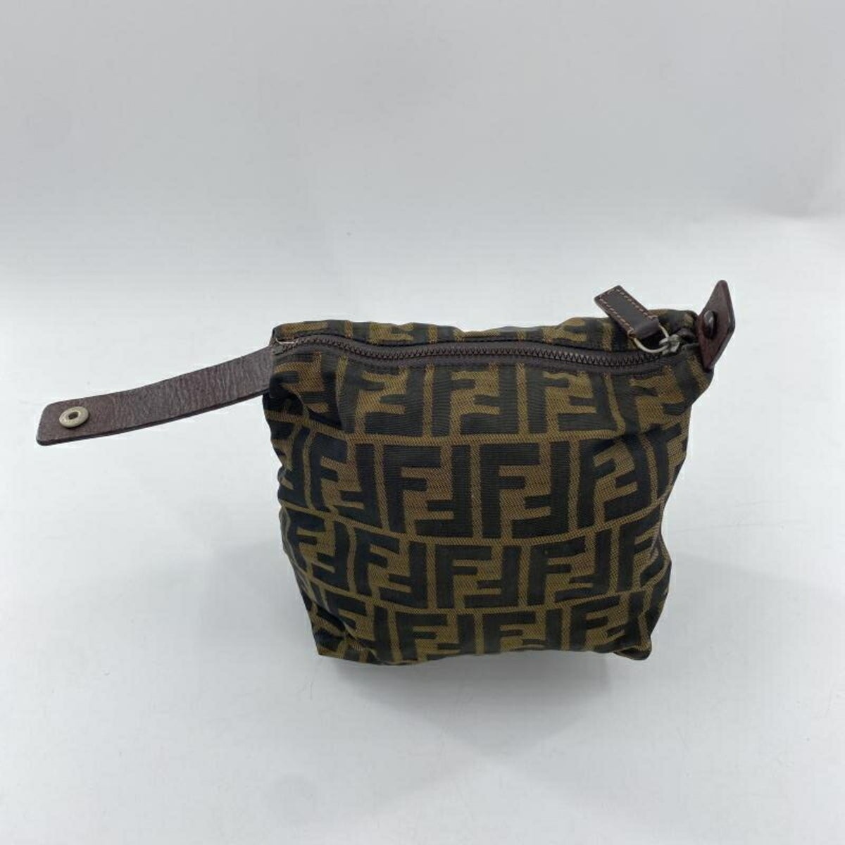 Fendi Zucca Brown Handbag Pouch (Pre-Owned)