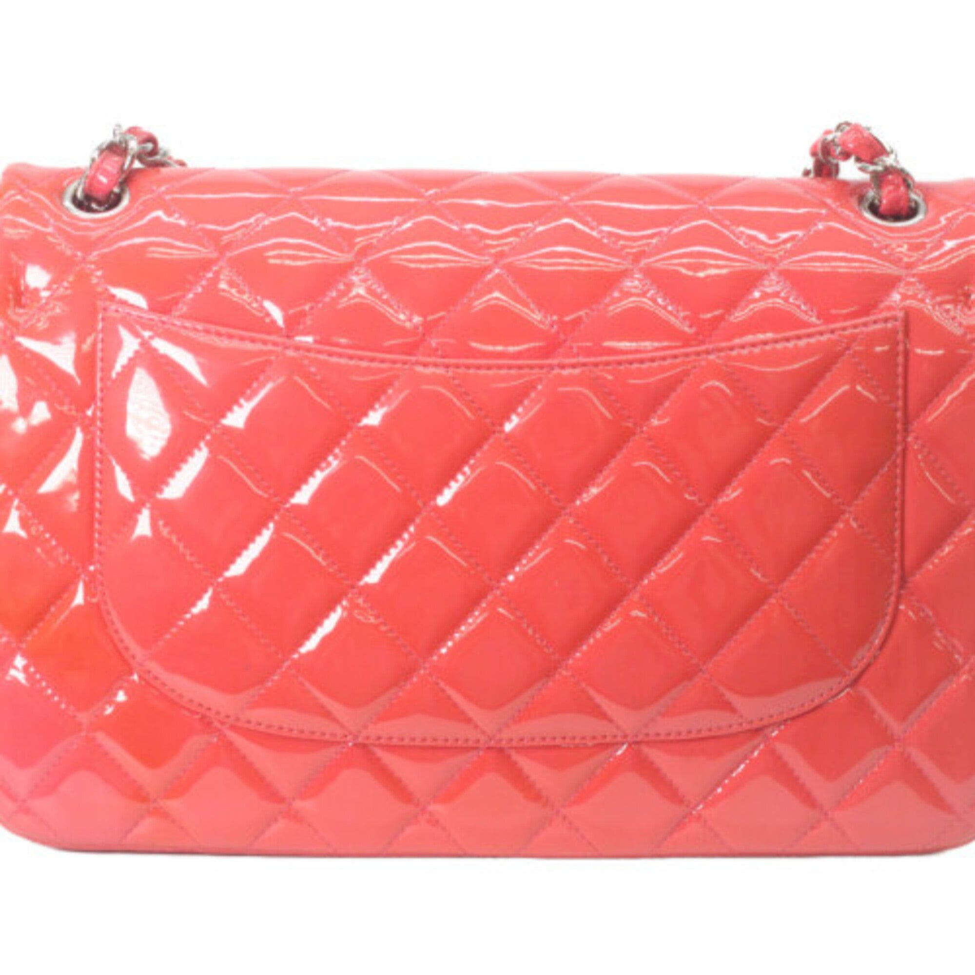 Chanel Pink Red Color Leather Shoulder Bag (Pre-Owned)
