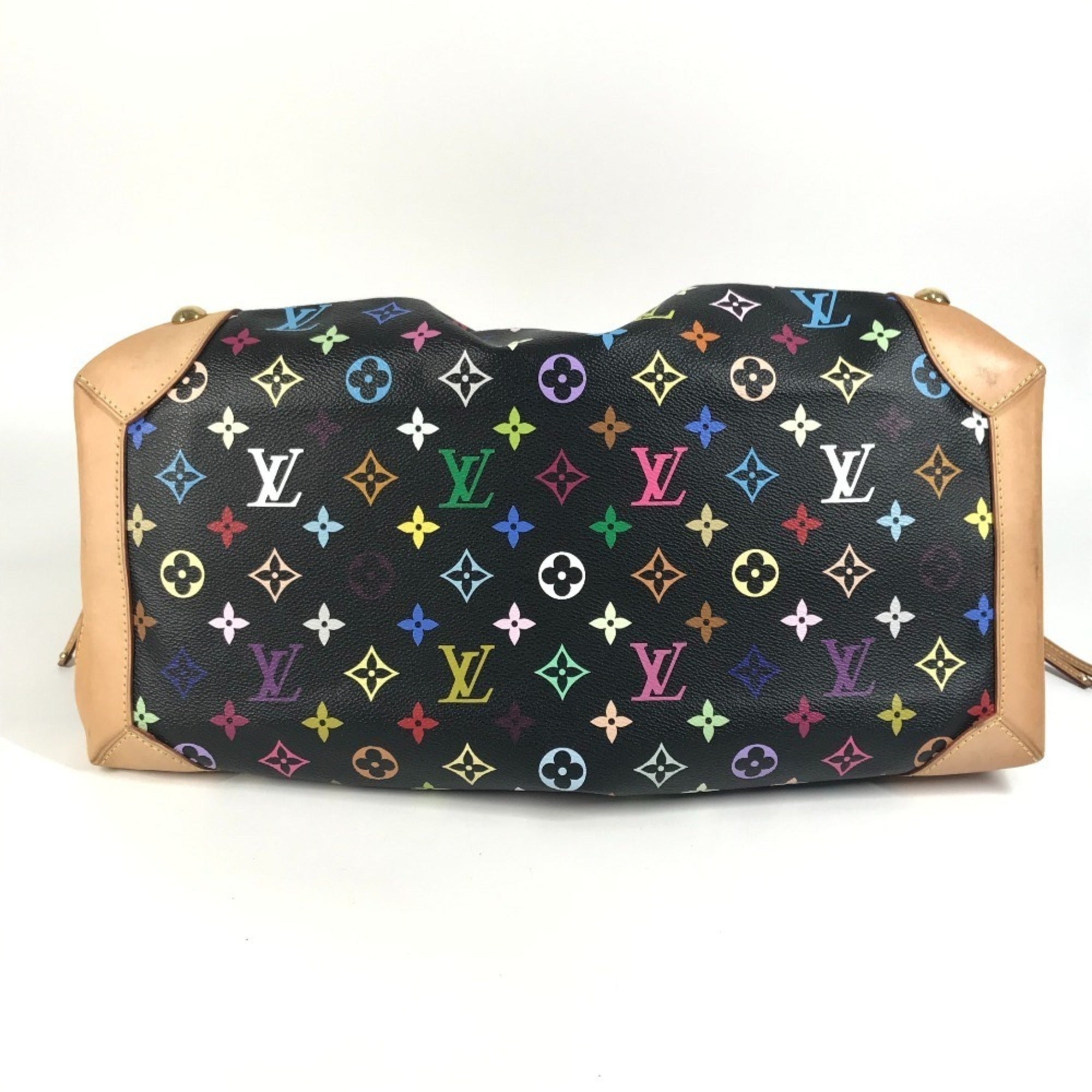 Louis Vuitton Black Multi-Color Noir Monogram Multicolore Canvas Shoulder Bag Tote Bag (Pre-Owned)