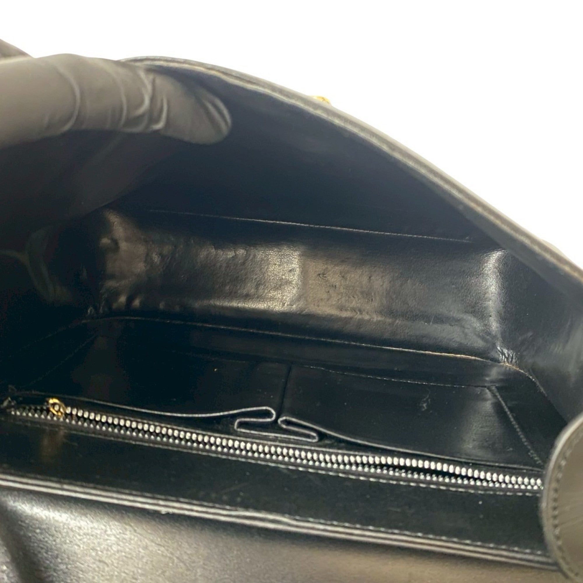 Celine Black Leather Pochette Shoulder Bag (Pre-Owned)