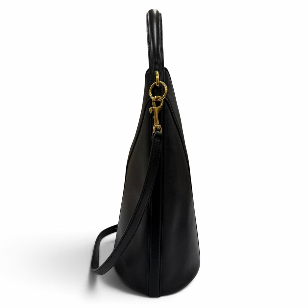 Saint Laurent Black Leather Handbag Shoulder Bag (Pre-Owned)