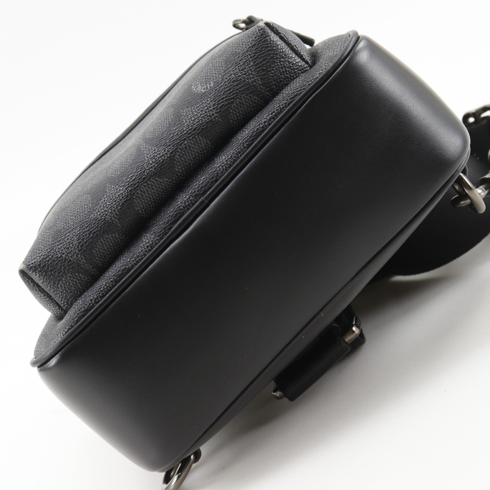 Coach Signature Black Pvc Sling Bag (Pre-Owned)