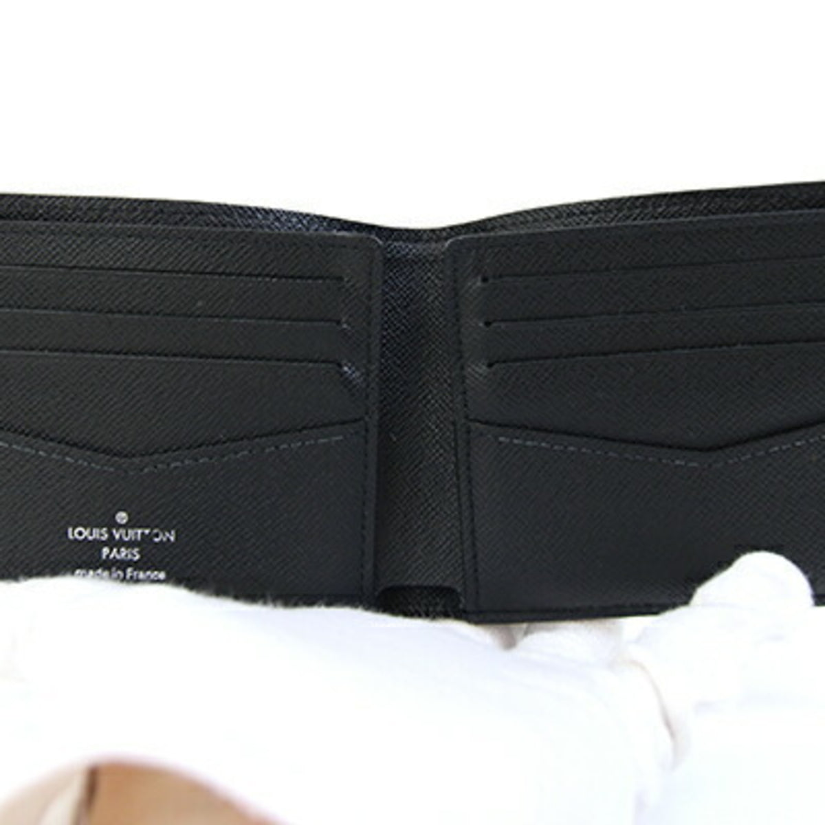 Louis Vuitton Epi Black Noir Epi Leather Bill Wallet (Bi-Fold) (Pre-Owned)