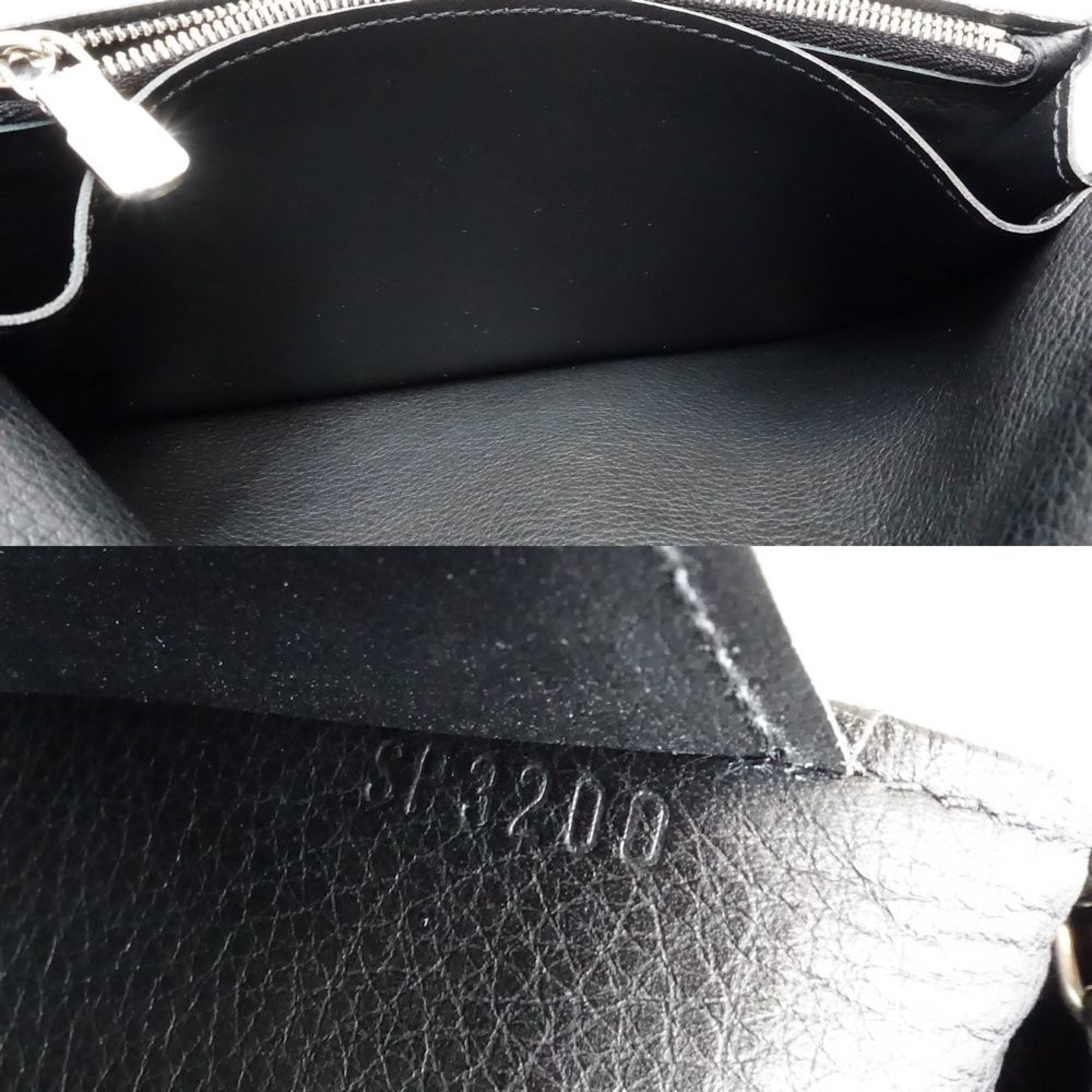 Louis Vuitton Noir Leather Long Wallet (Bi-Fold) (Pre-Owned)