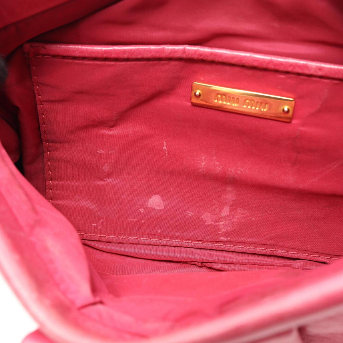 Miu Miu Pink Leather Clutch Bag Handbag (Pre-Owned)