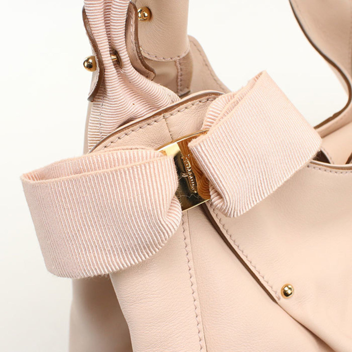 Salvatore Ferragamo Pink Leather Tote Bag (Pre-Owned)