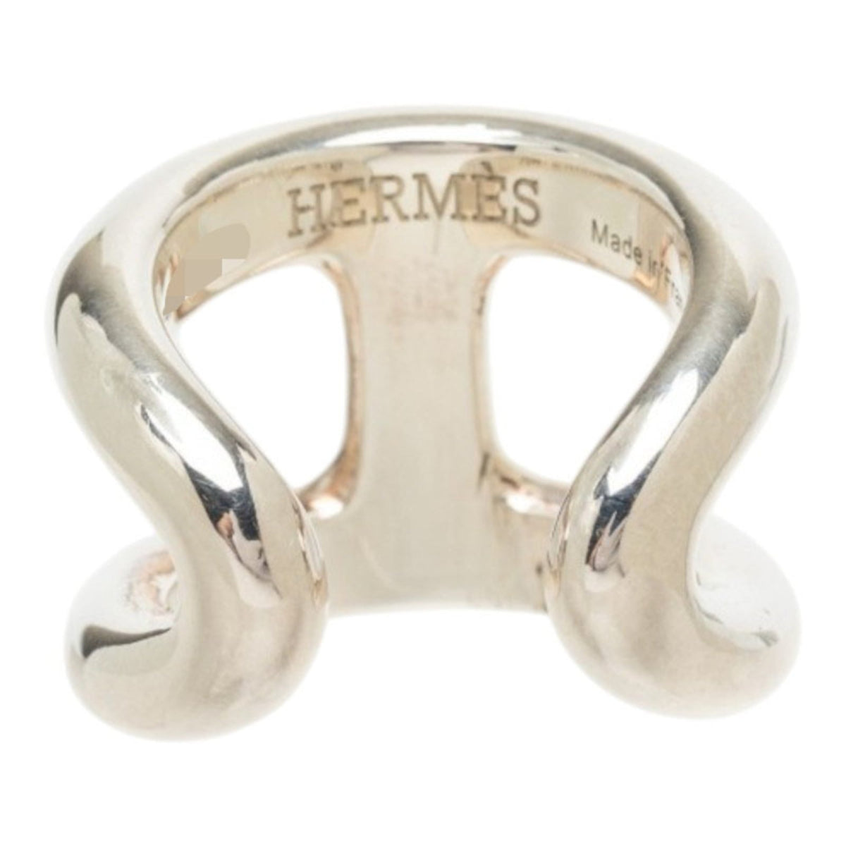 Hermes Silver Silver 925 Band Ring (Pre-Owned)