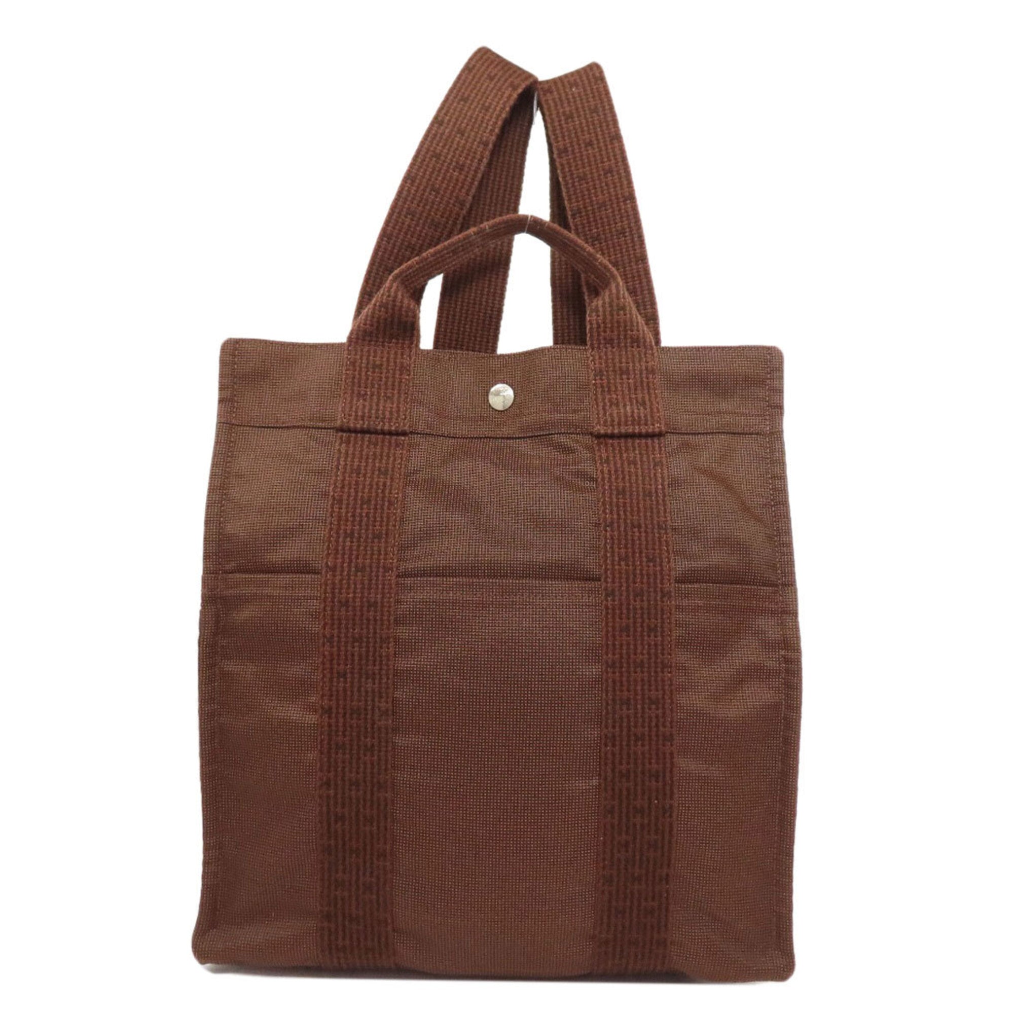Hermes Brown Canvas Backpack (Pre-Owned)