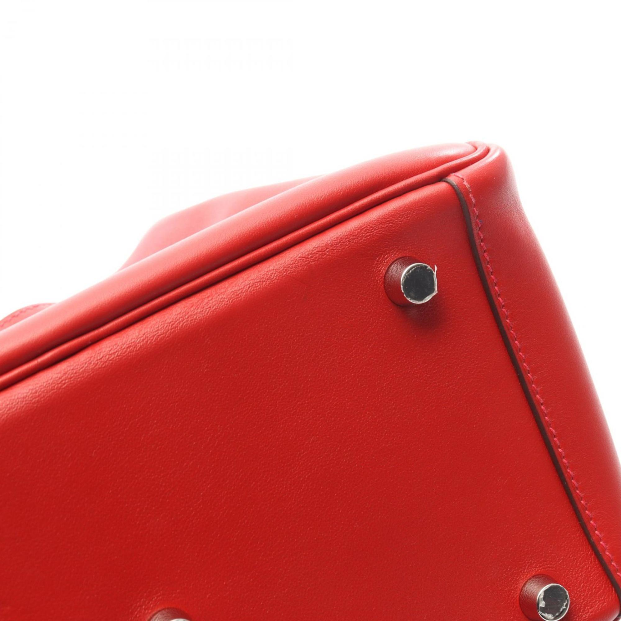 Hermes Red Color Swift Leather Handbag Shoulder Bag (Pre-Owned)