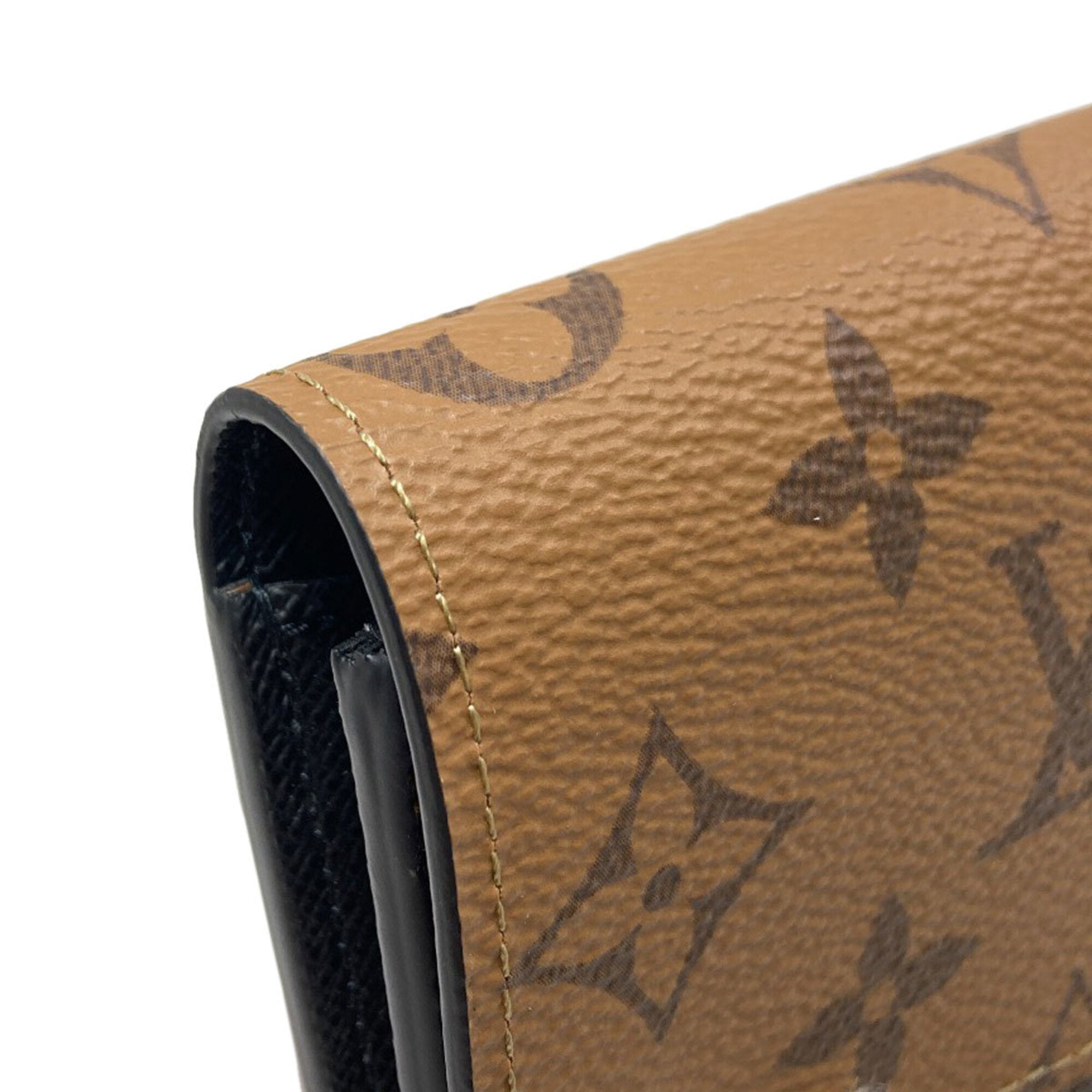 Louis Vuitton Brown Monogram Reverse Monogram Reverse Long Wallet (Bi-Fold) (Pre-Owned)