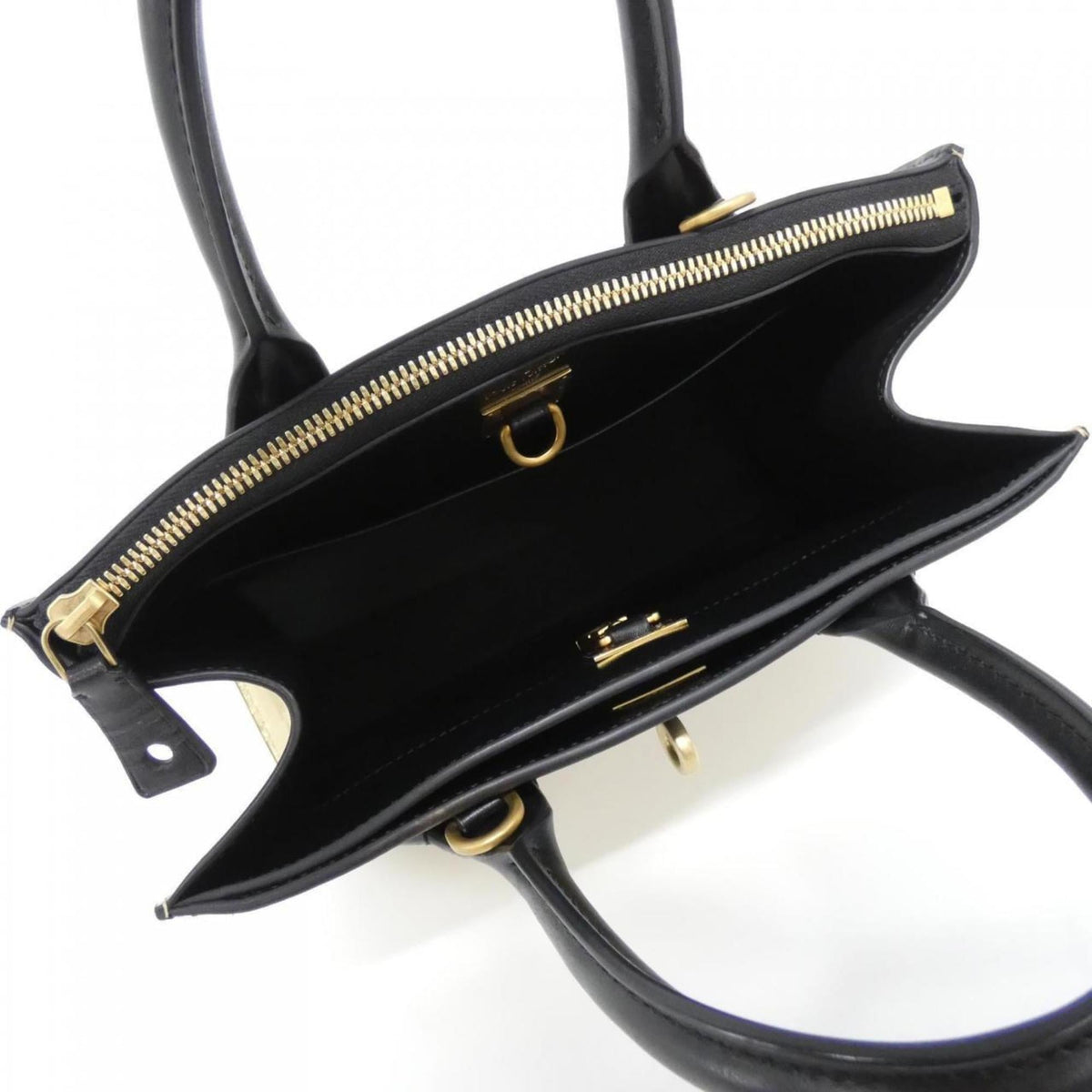Louis Vuitton Black Gold Leather Handbag (Pre-Owned)