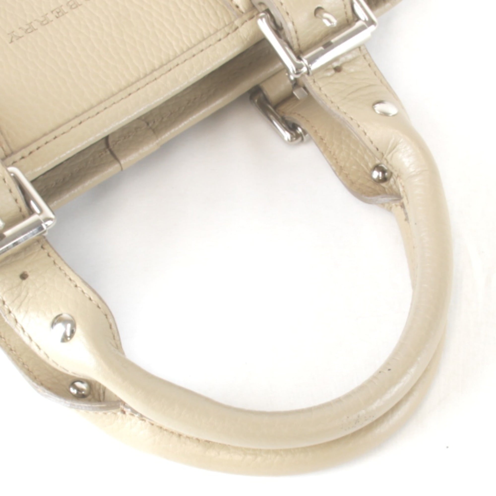 Burberry Beige Leather Handbag (Pre-Owned)