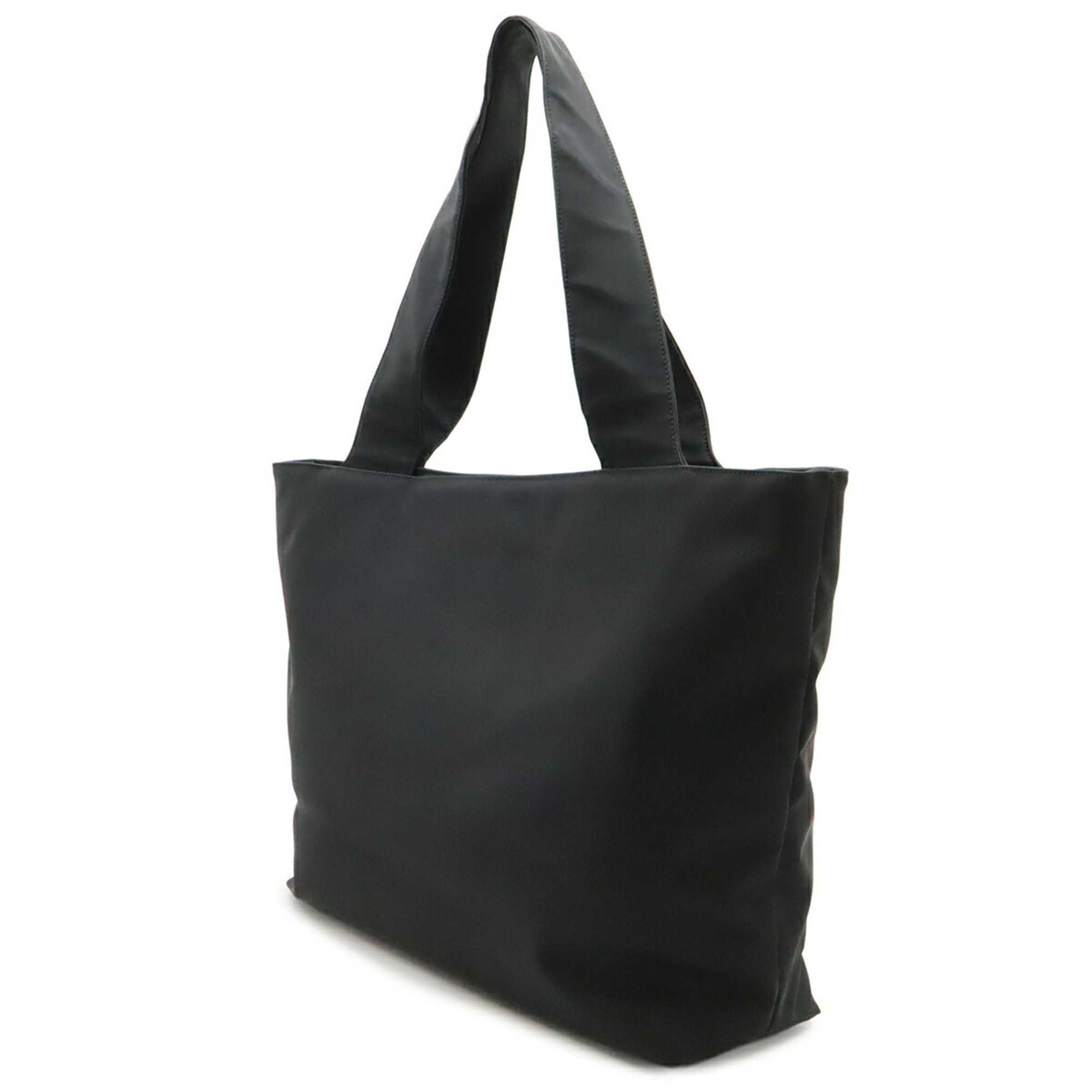 Salvatore Ferragamo Gancini Black Nylon Shoulder Bag Tote Bag (Pre-Owned)