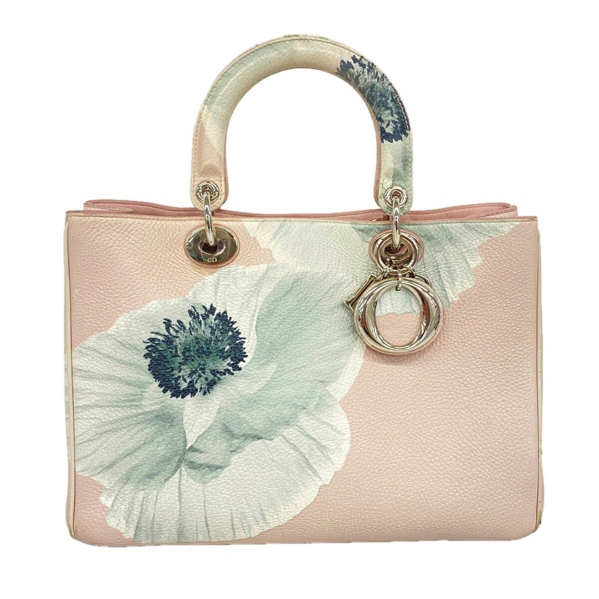 Christian Dior Gray Pink Leather Handbag (Pre-Owned)