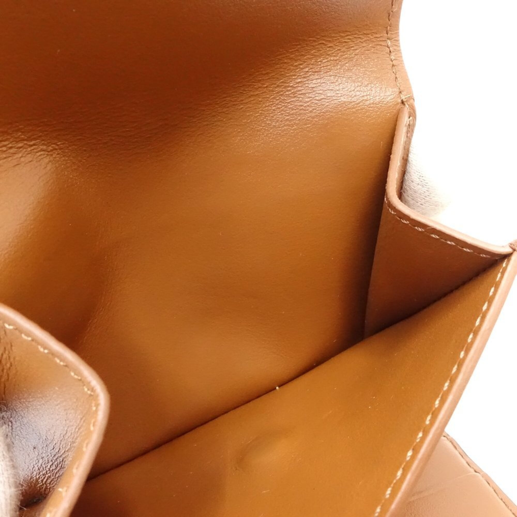 Celine Brown Canvas Leather Wallet (Tri-Fold) (Pre-Owned)