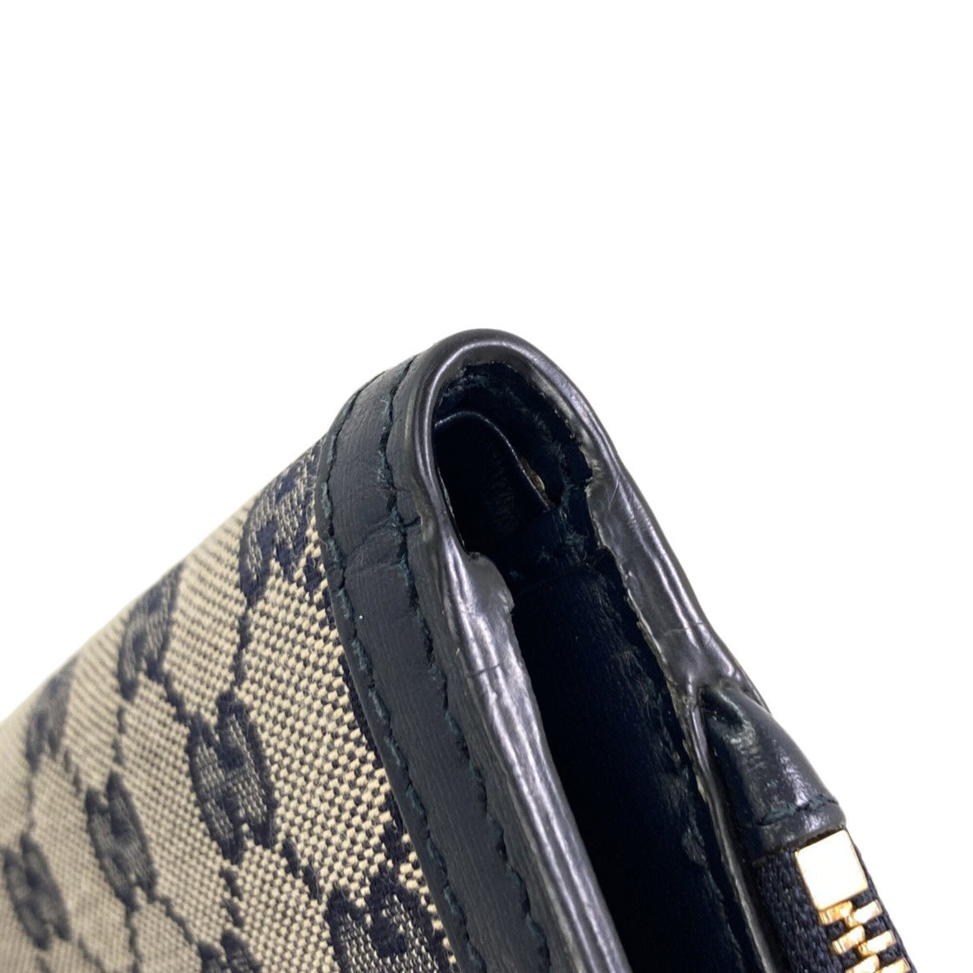 Gucci Navy Canvas Wallet (Bi-Fold) (Pre-Owned)