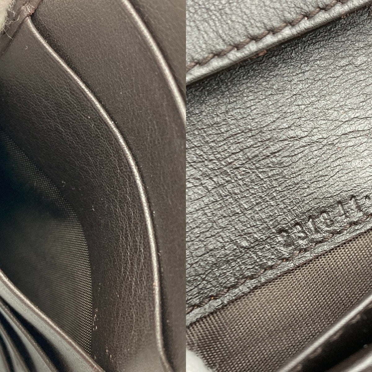 Gucci Dark Brown Leather Long Wallet (Bi-Fold) (Pre-Owned)