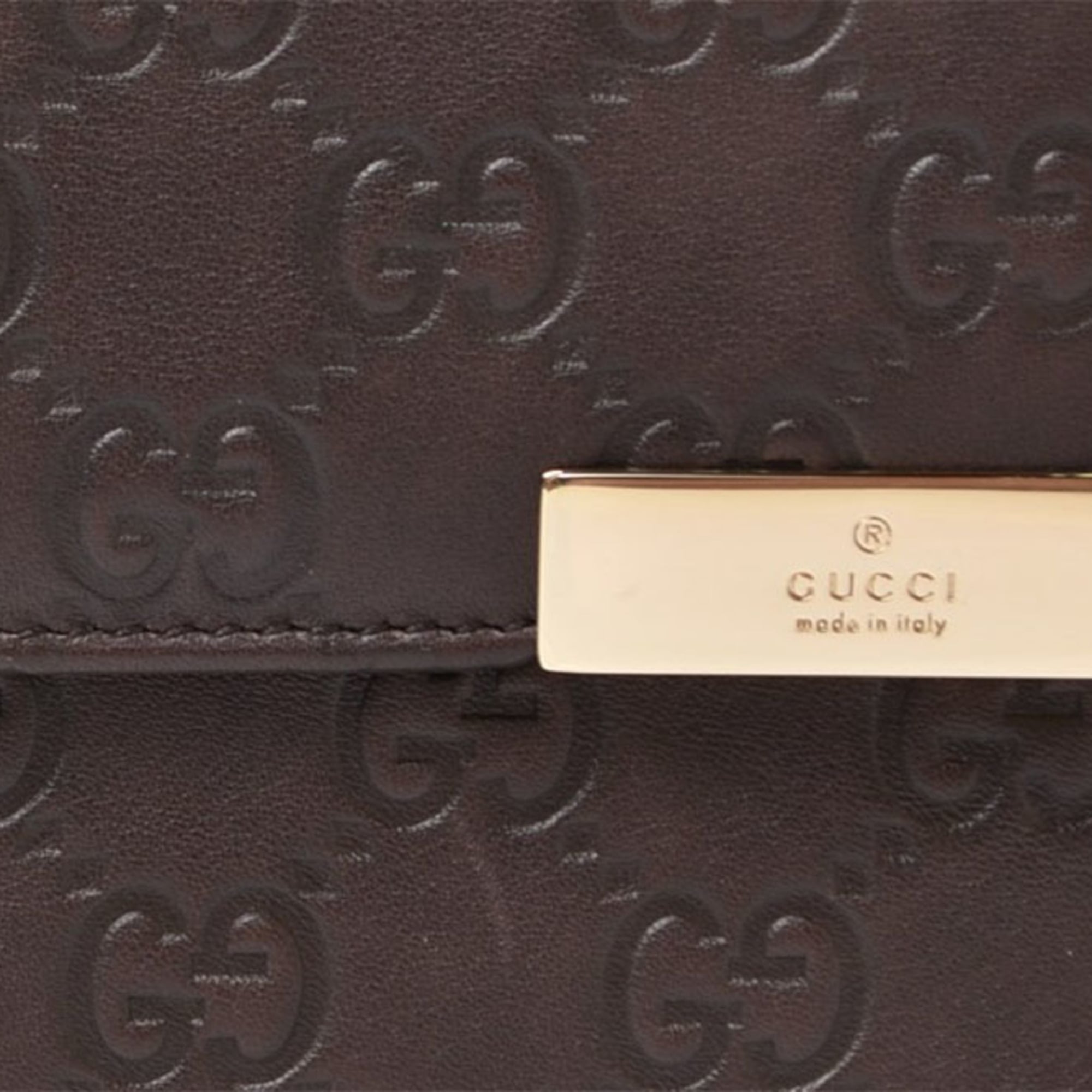 Gucci Dark Brown Leather Wallet (Bi-Fold) (Pre-Owned)