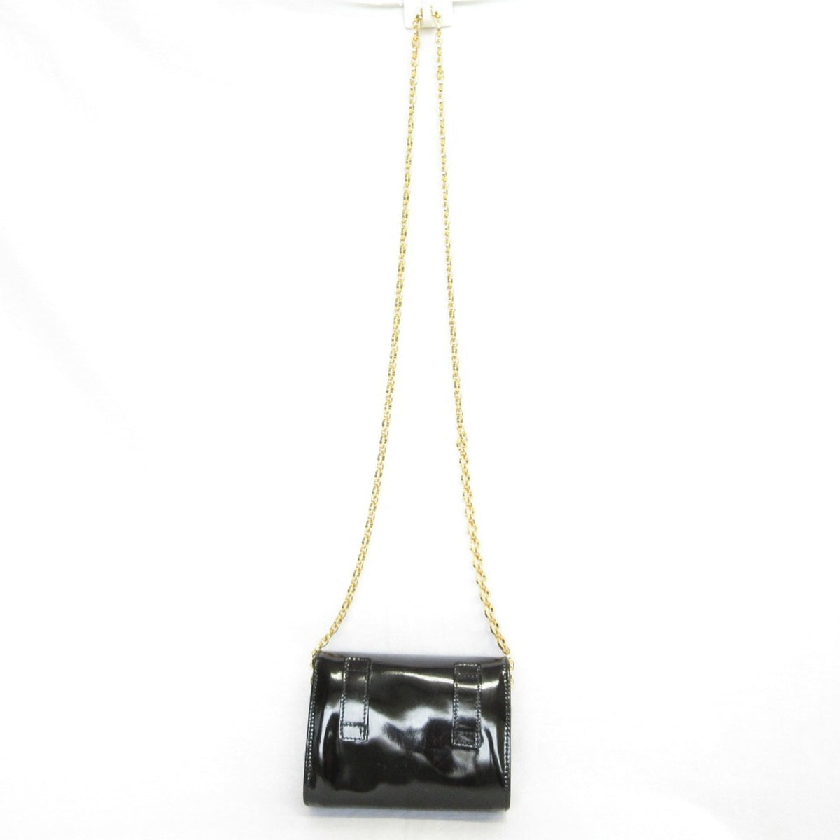 Salvatore Ferragamo Black Patent Leather Shoulder Bag (Pre-Owned)