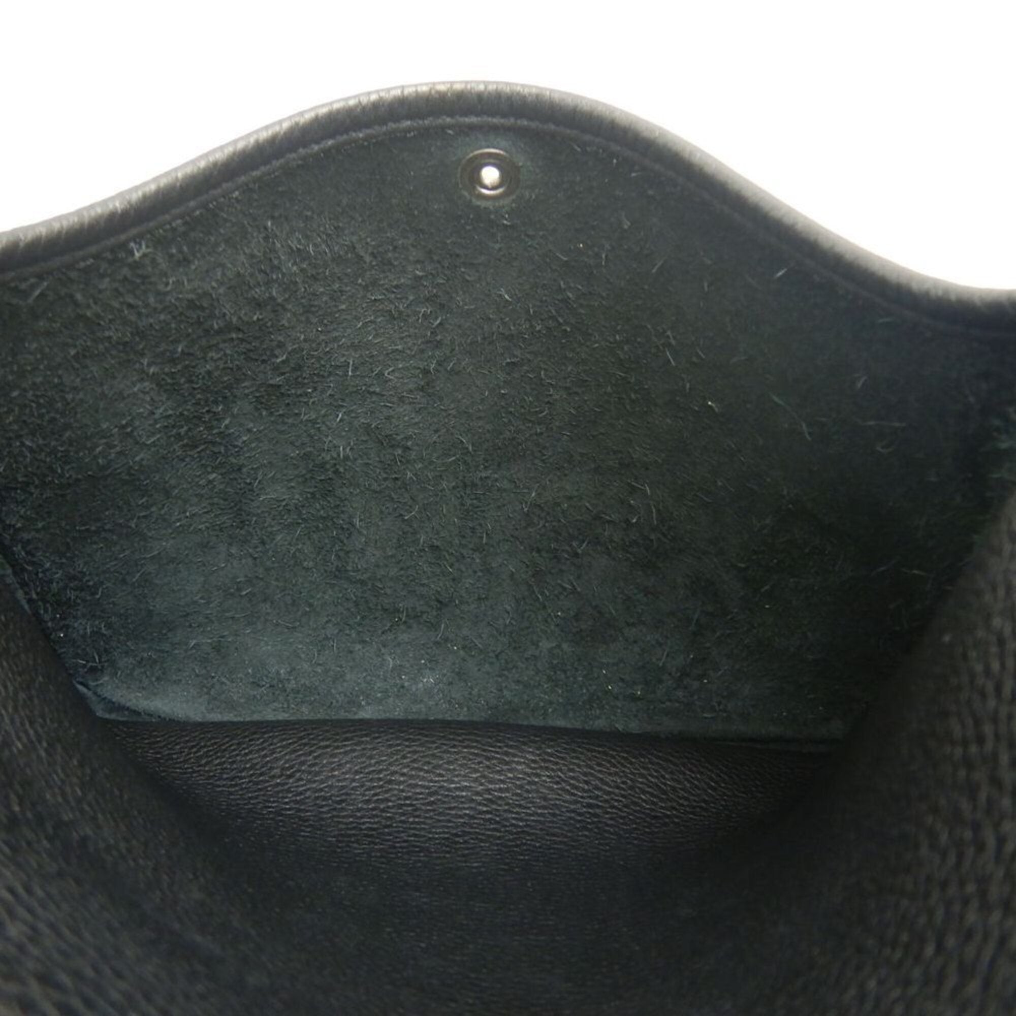 Hermes Evelyne Noir Taurillon Clemence Leather Shoulder Bag (Pre-Owned)