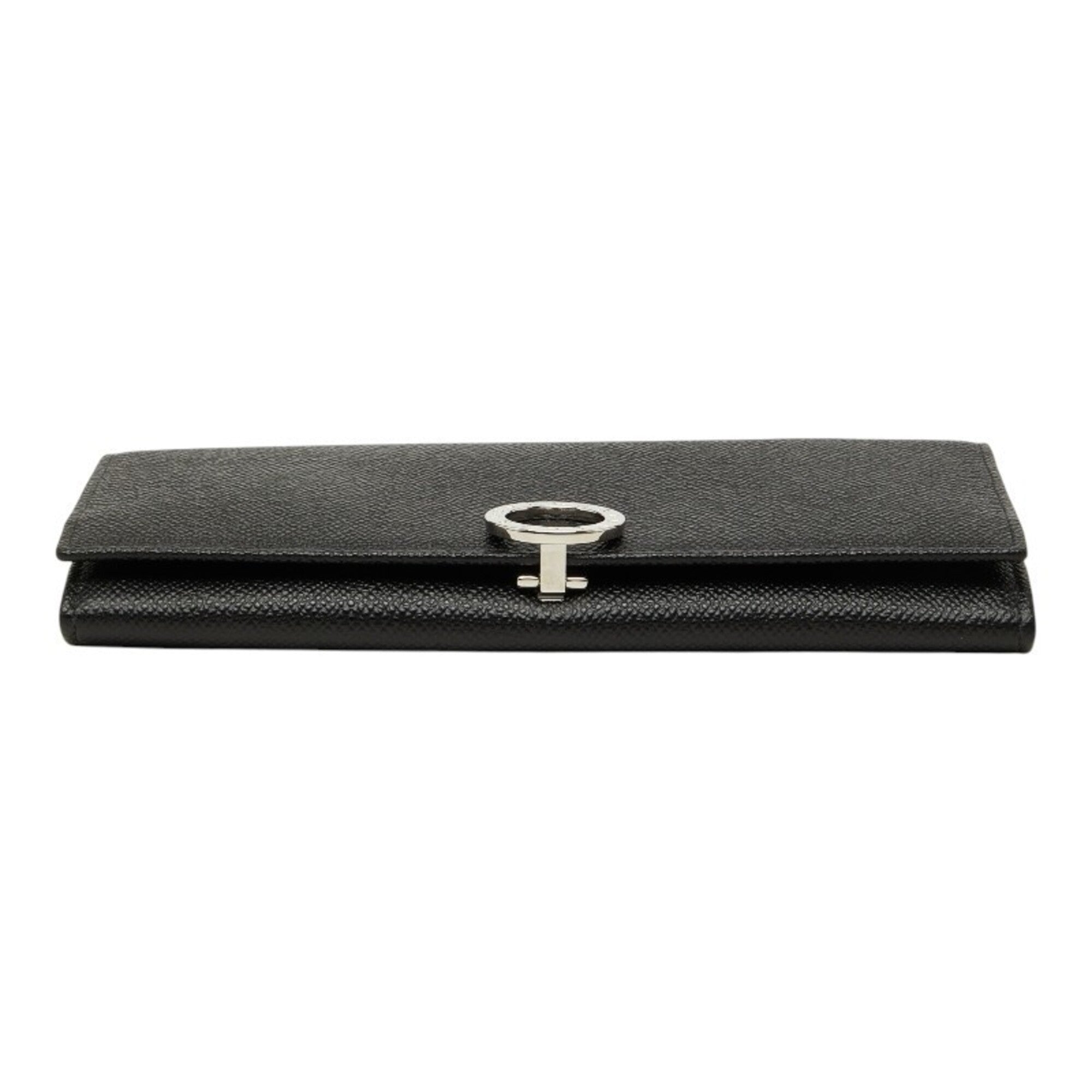 Bvlgari Black Leather Long Wallet (Bi-Fold) (Pre-Owned)
