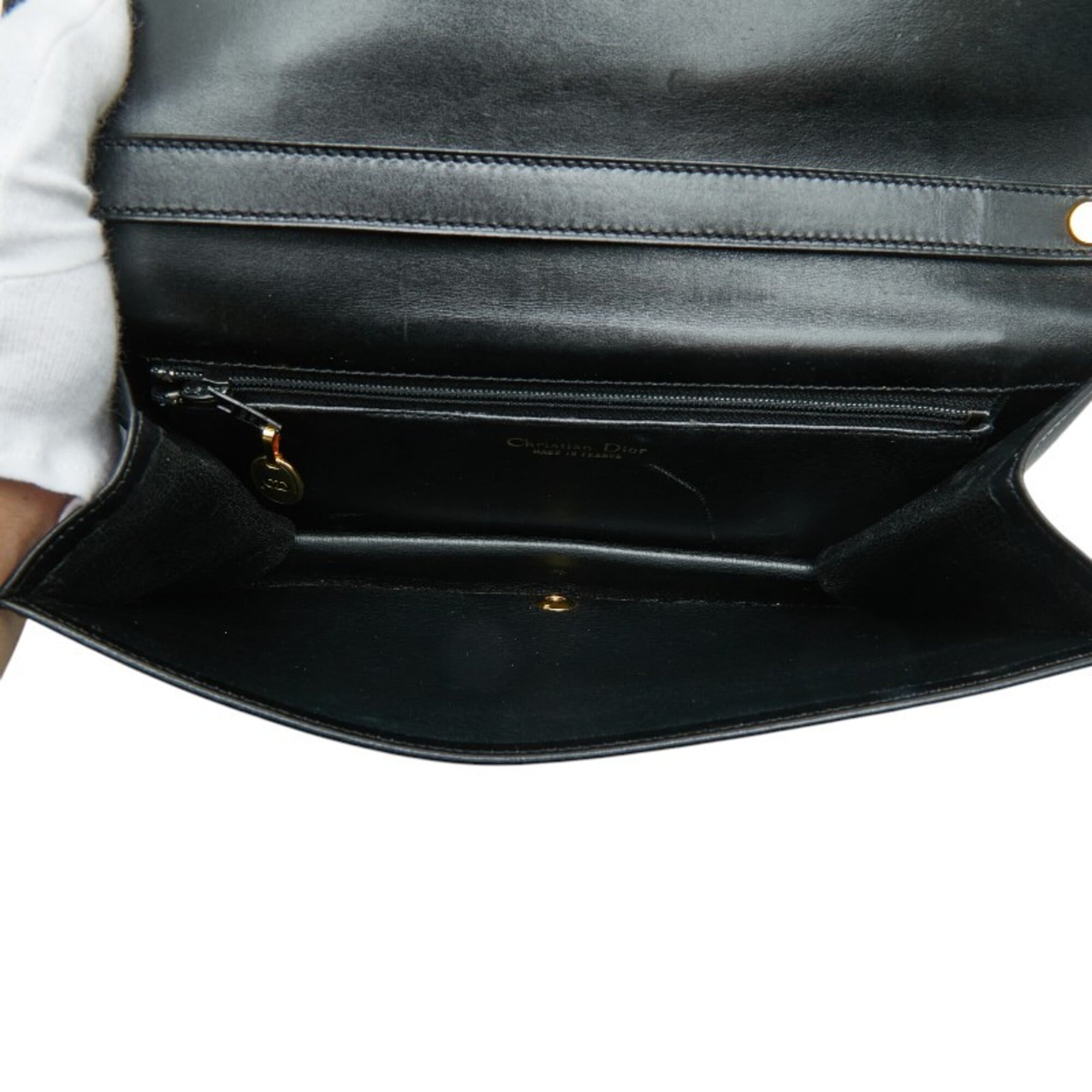 Christian Dior Black Leather Shoulder Bag (Pre-Owned)