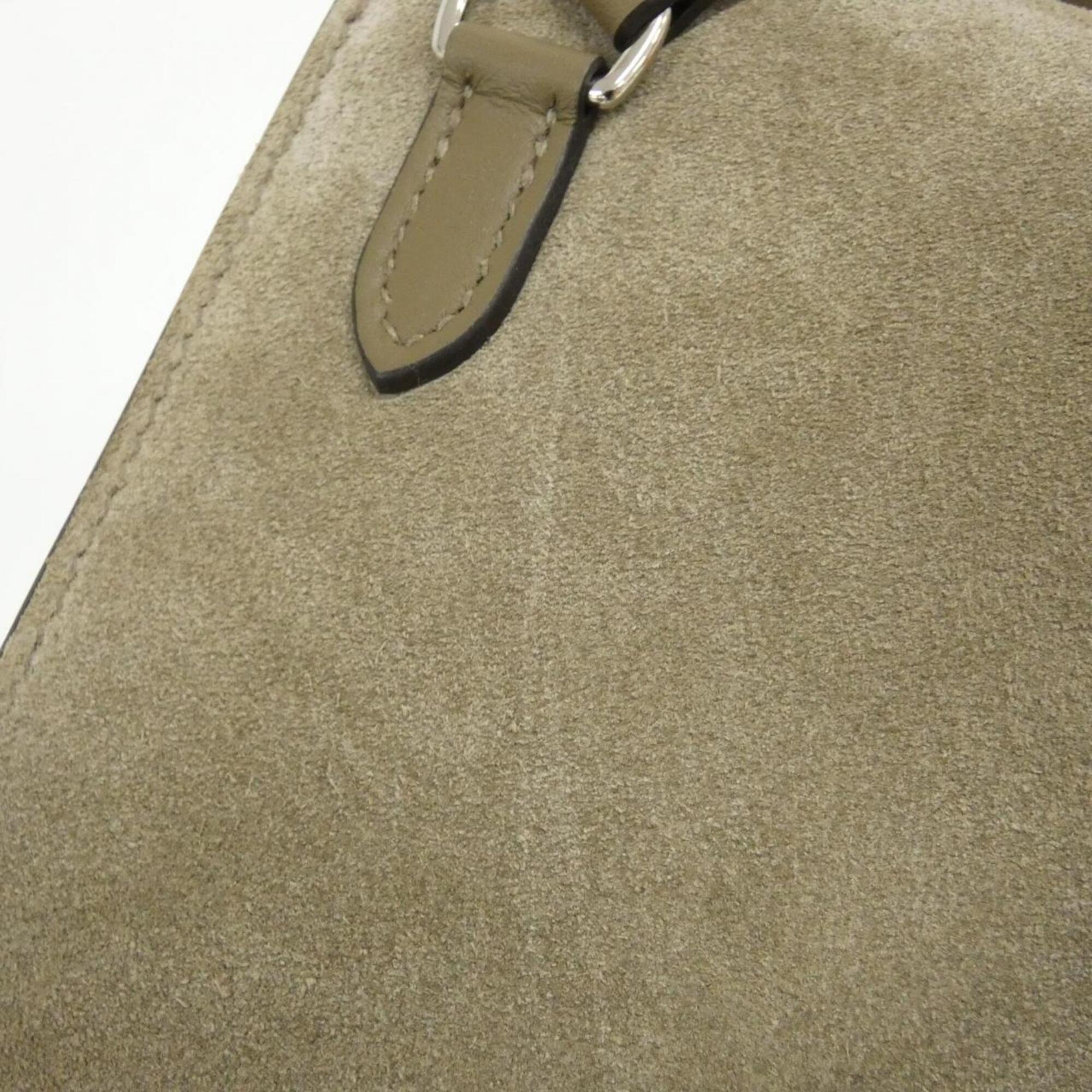 Hermes Beige Etoupe Gray Swift Leather Chain/Shoulder Wallet (Pre-Owned)