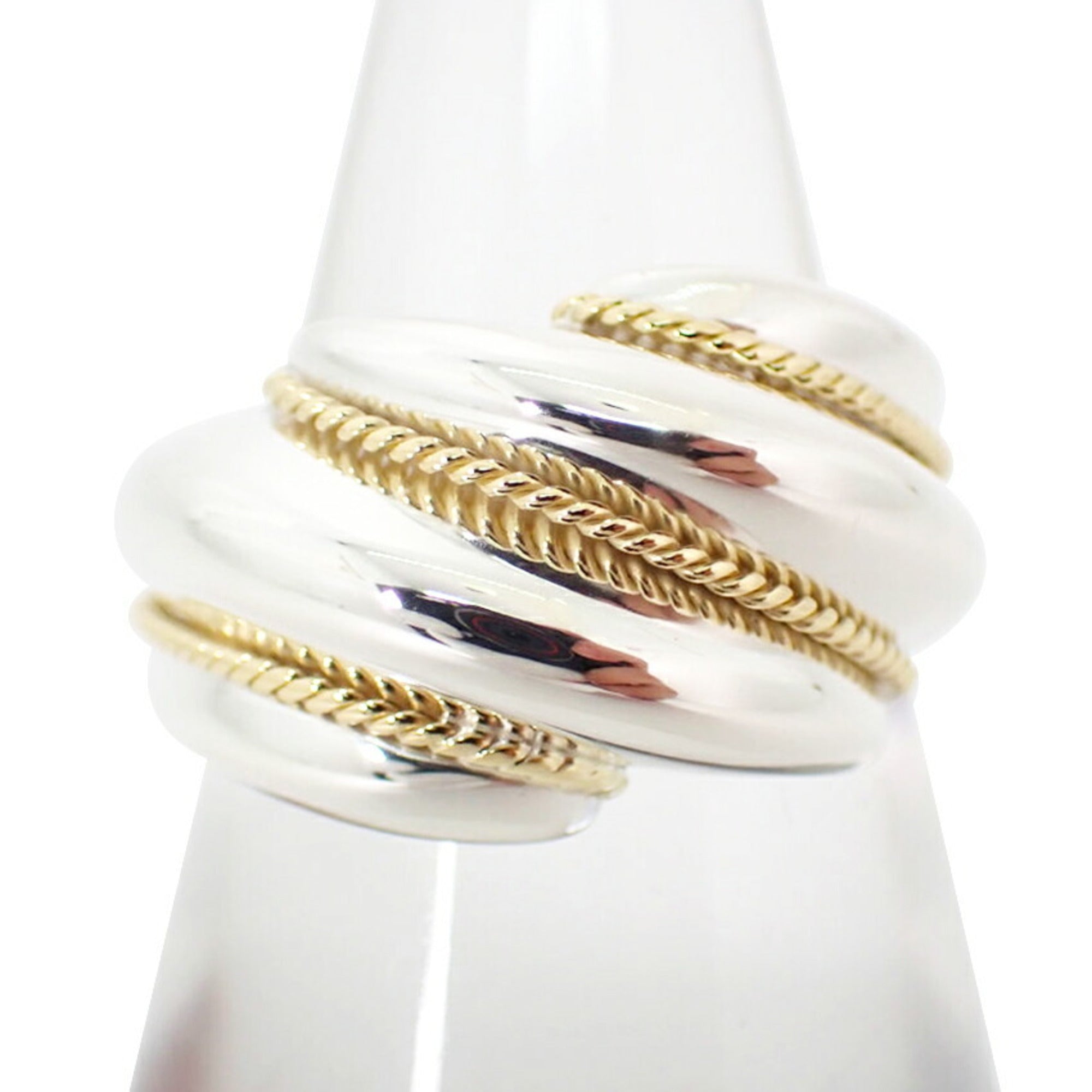 Tiffany Yellow Gold (18K) Sterling Silver 925 Band Ring (Pre-Owned)