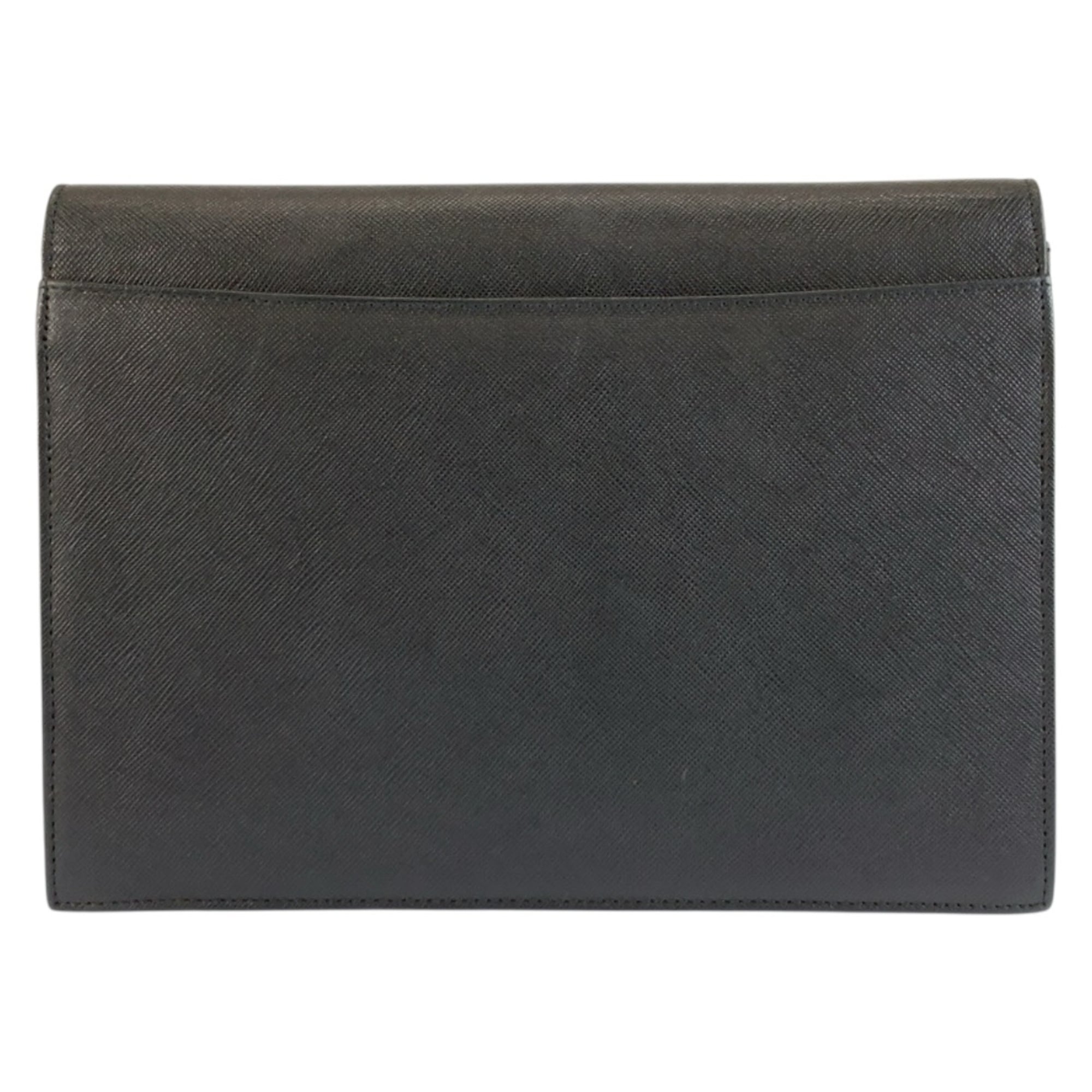 Yves Saint Laurent Black Leather Clutch Bag (Pre-Owned)