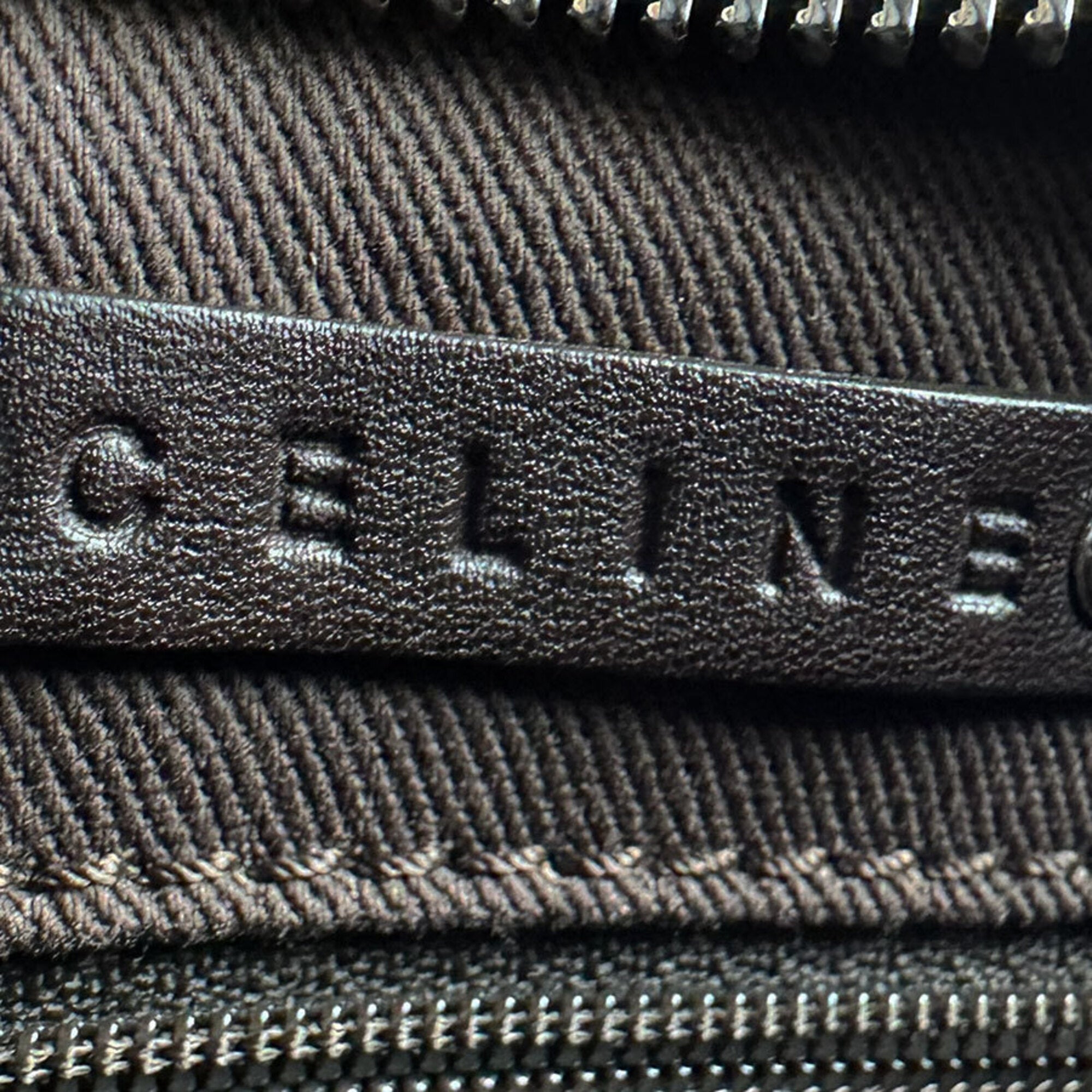 Celine Brown Canvas Shoulder Bag (Pre-Owned)