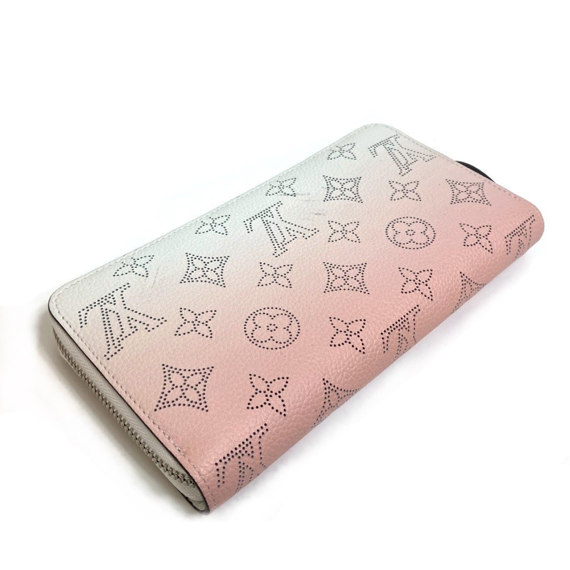Louis Vuitton Mahina Pink White Mahina Leather Long Wallet (Bi-Fold) (Pre-Owned)