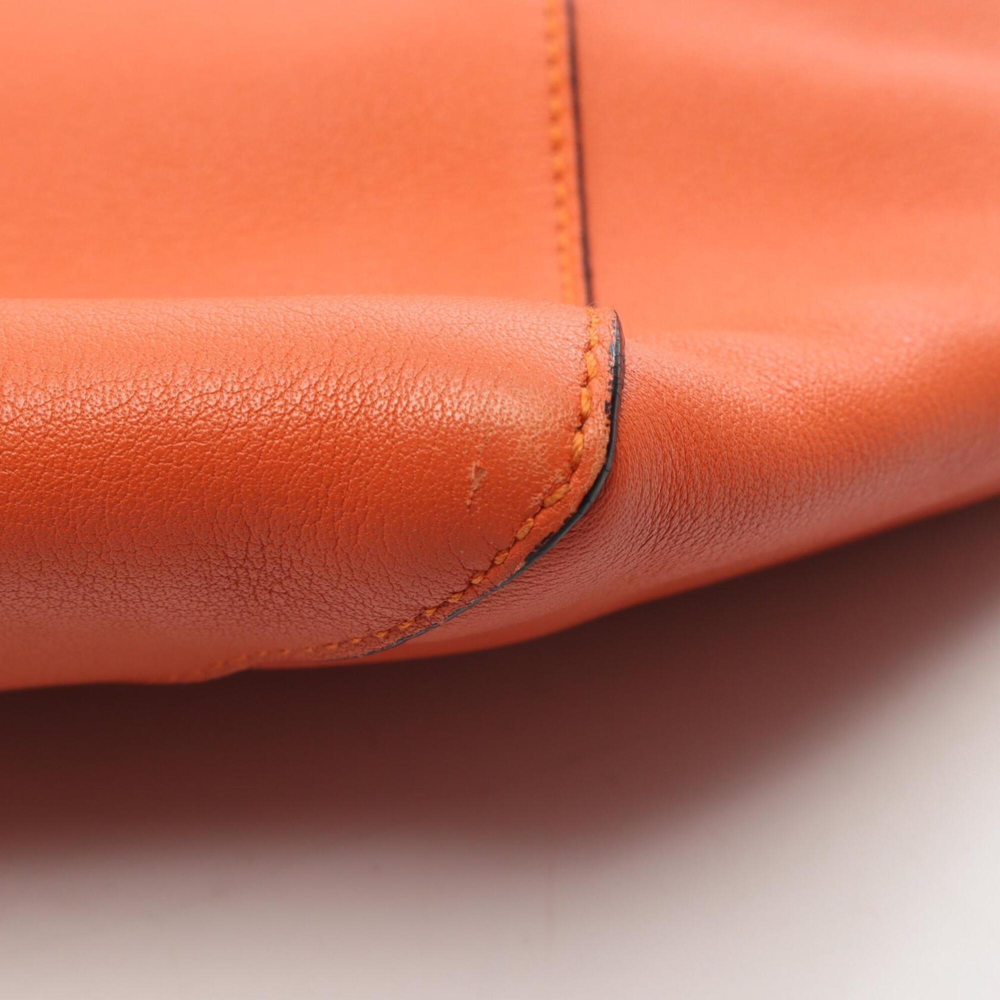 Loewe Orange Leather Handbag Tote Bag (Pre-Owned)
