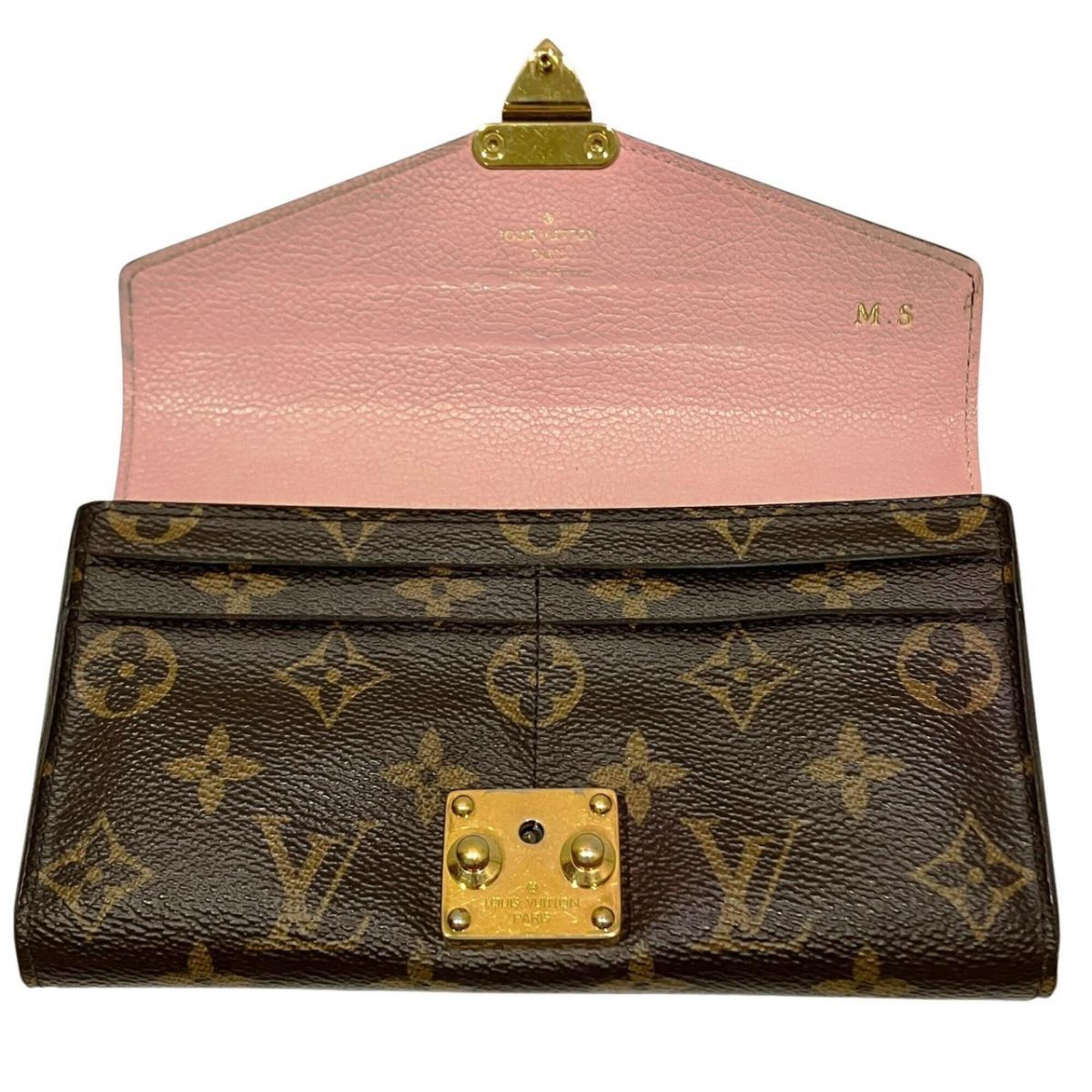 Louis Vuitton Brown Monogram Pink Monogram Coin Purse/Coin Case (Pre-Owned)
