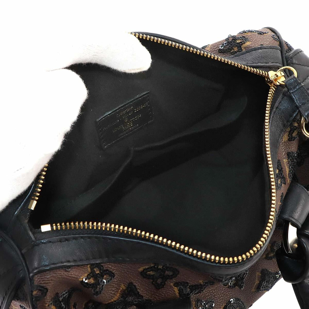 Louis Vuitton Black Monogram Spangles Leather Monogram Handbag (Pre-Owned)
