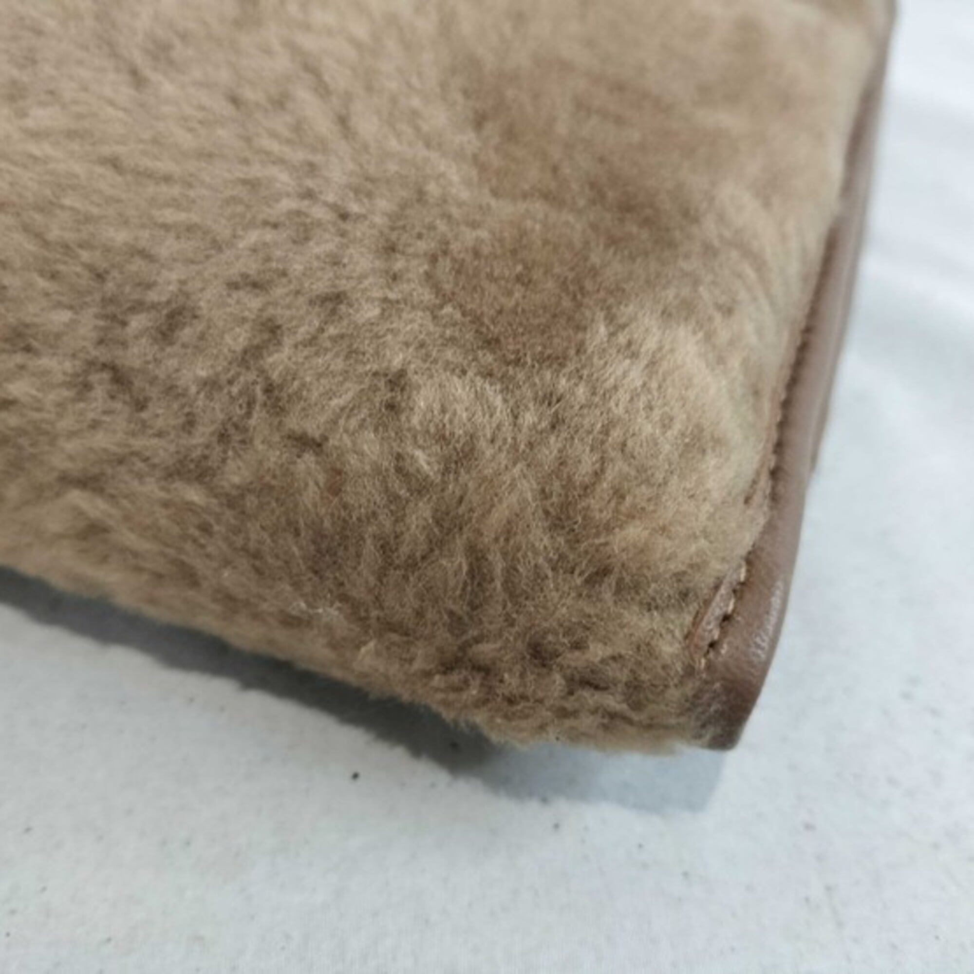 Balenciaga Brown Leather Fur Clutch Bag (Pre-Owned)