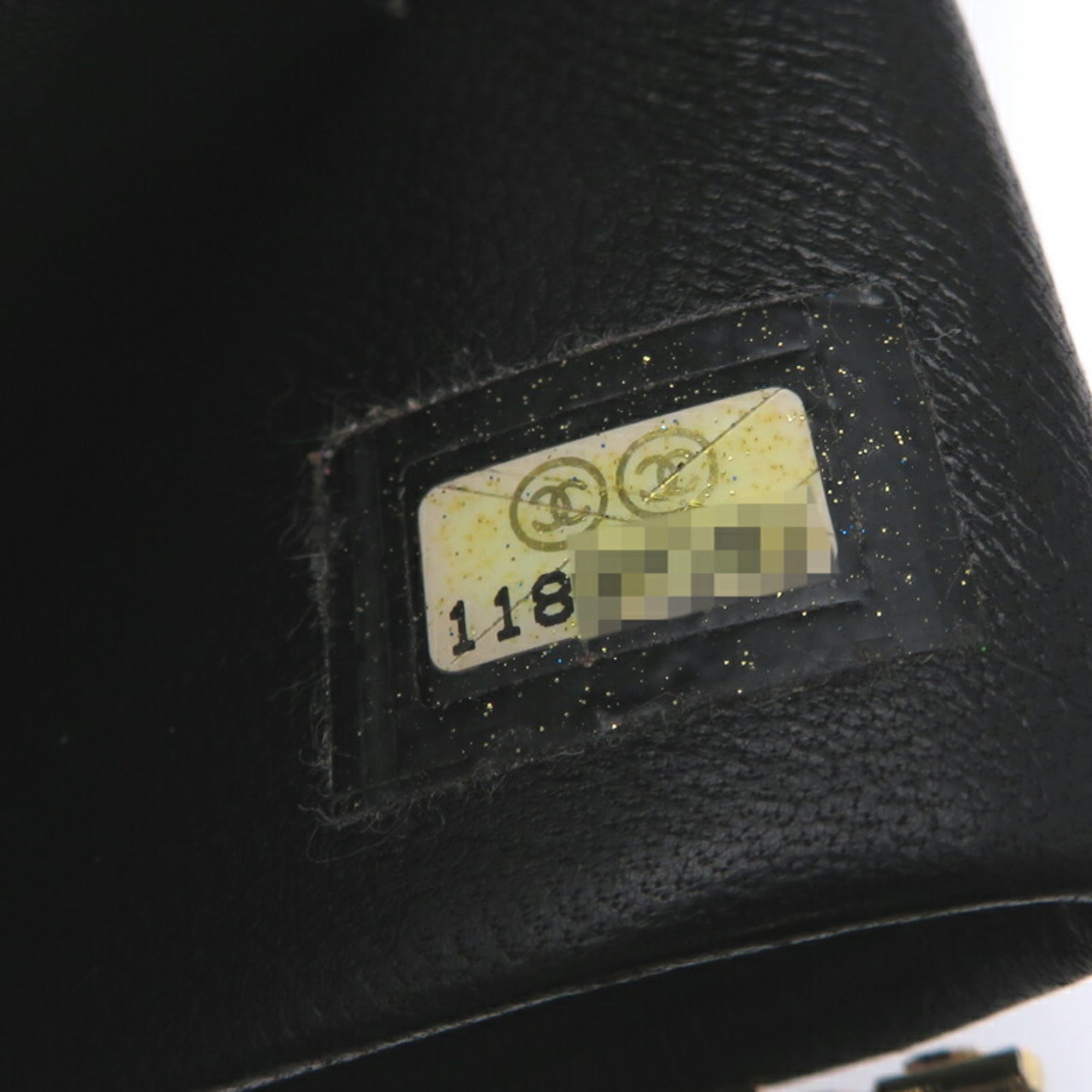 Chanel Black Grained Calfskin Long Wallet (Bi-Fold) (Pre-Owned)