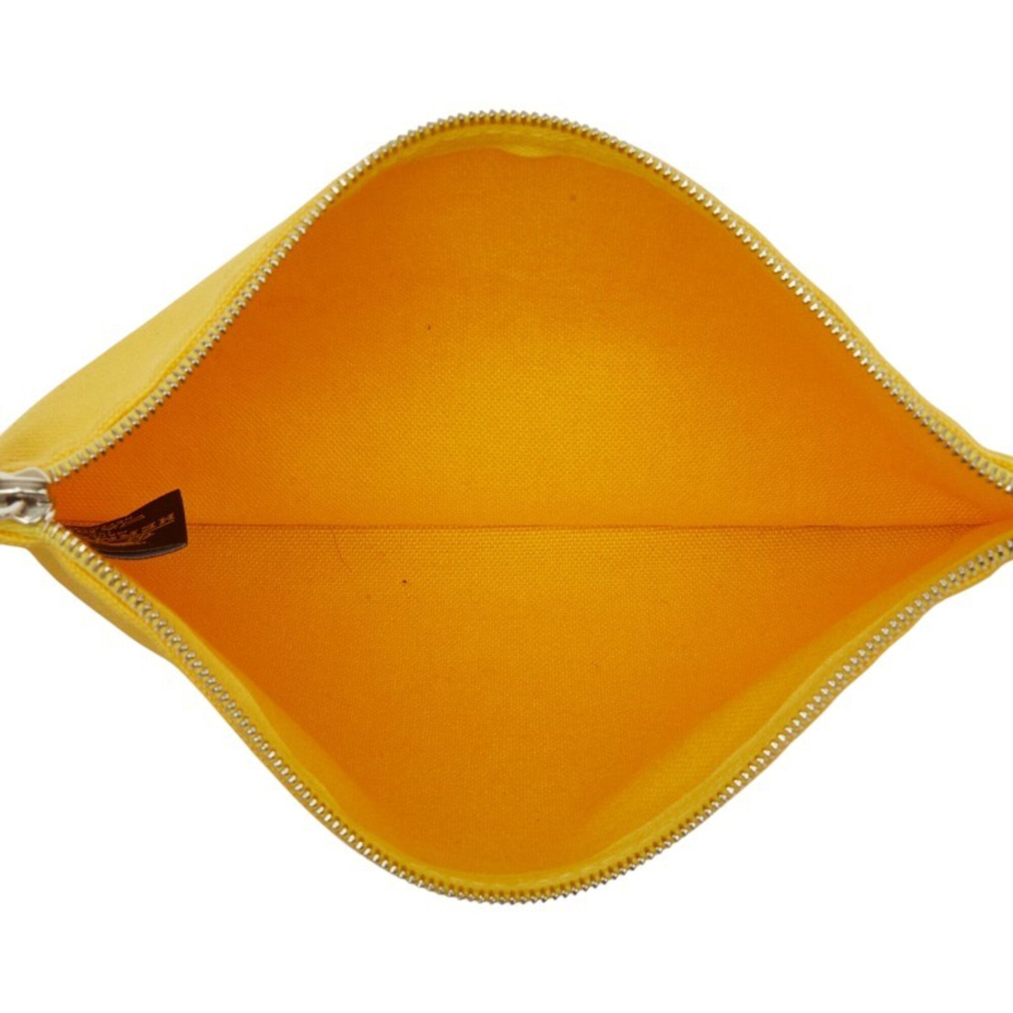 Hermes Yellow Cotton Handbag Pouch (Pre-Owned)