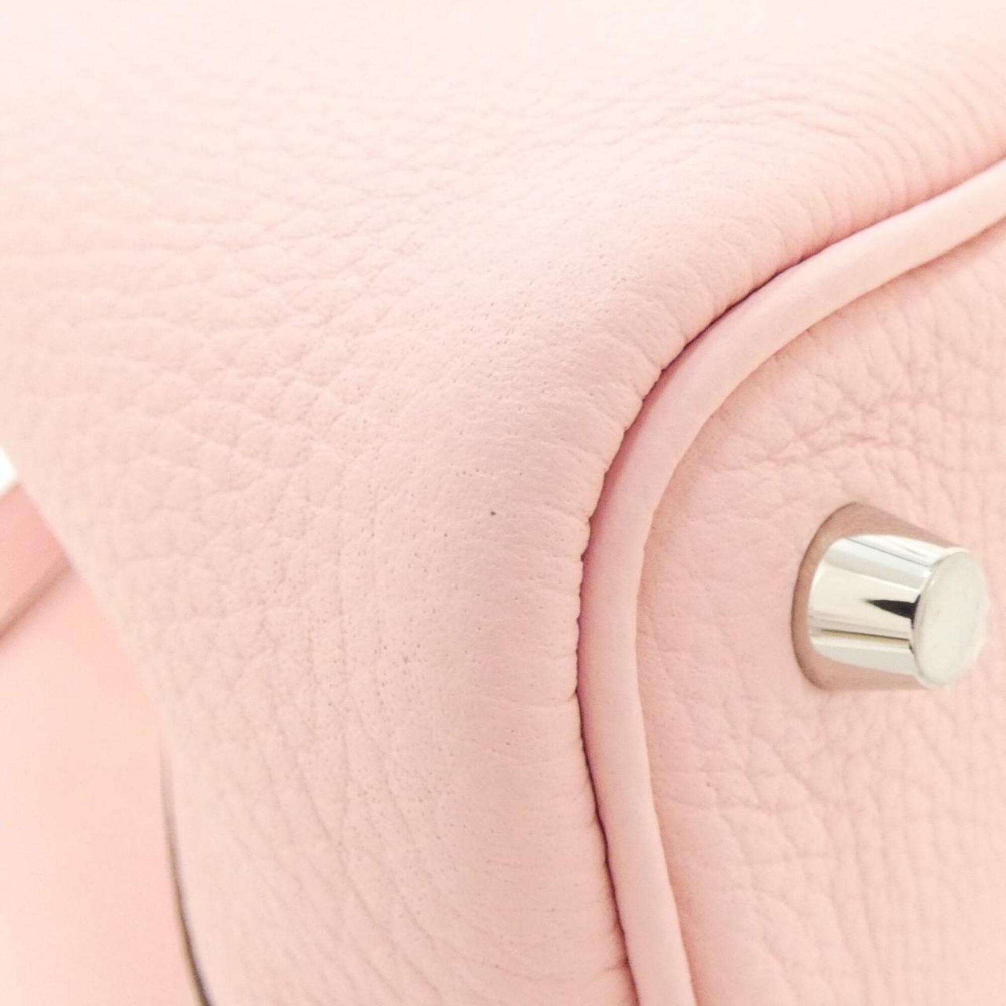 Hermes Rose Sakura Taurillon Clemence Leather Handbag (Pre-Owned)