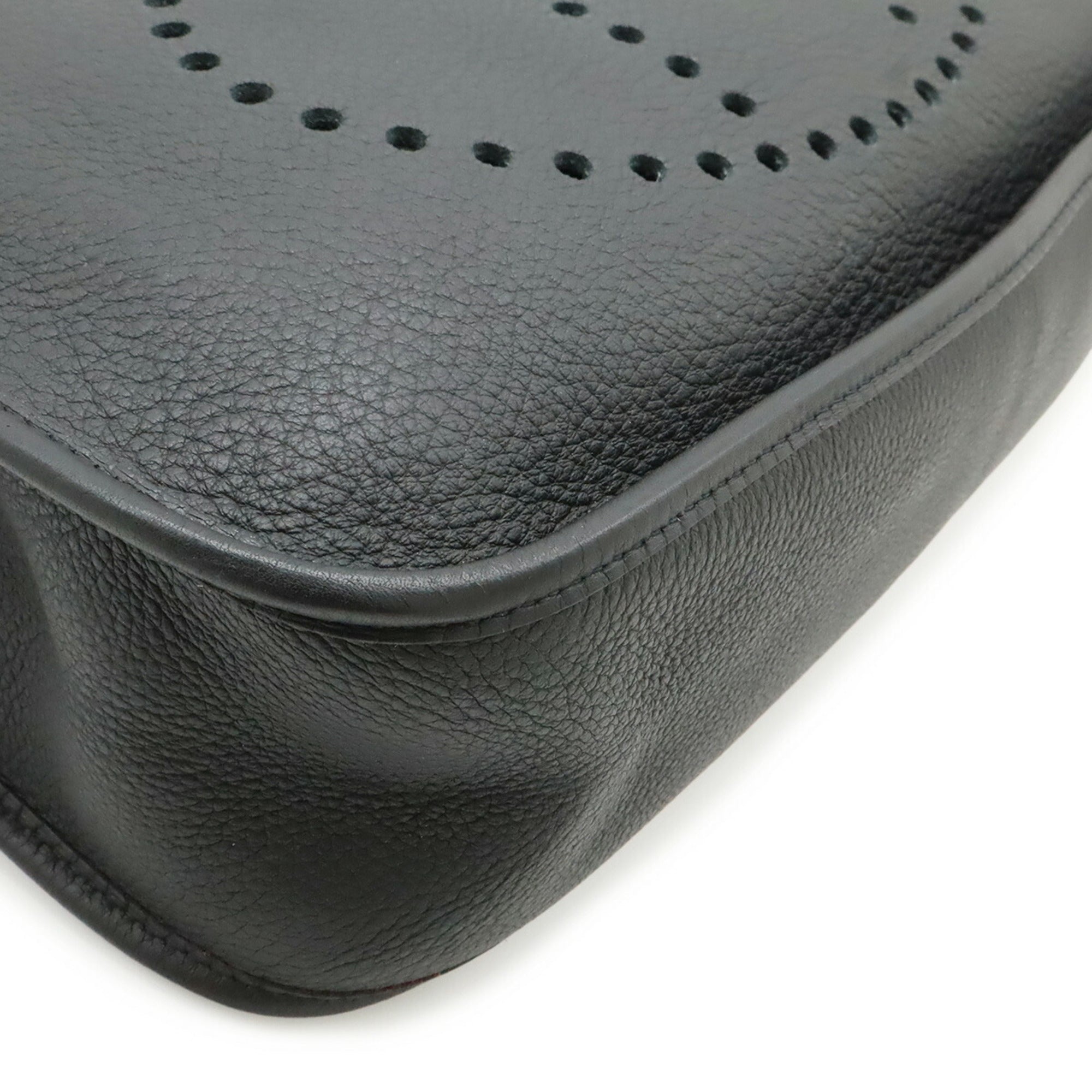 Hermes Evelyne Black Leather Shoulder Bag (Pre-Owned)