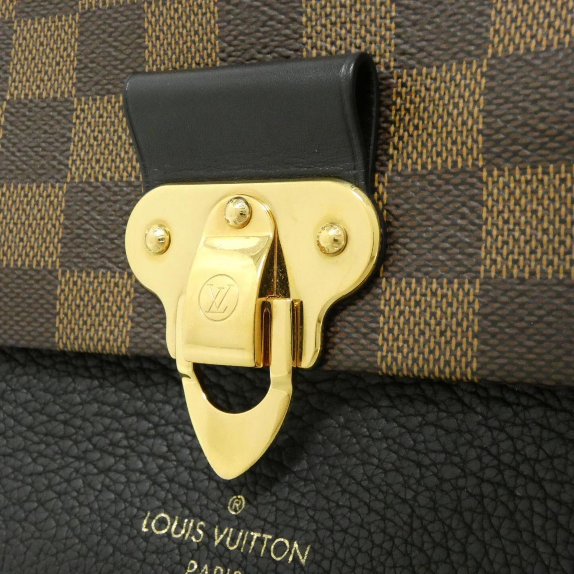 Louis Vuitton Black Ebene Coated Canvas Leather Shoulder Bag (Pre-Owned)